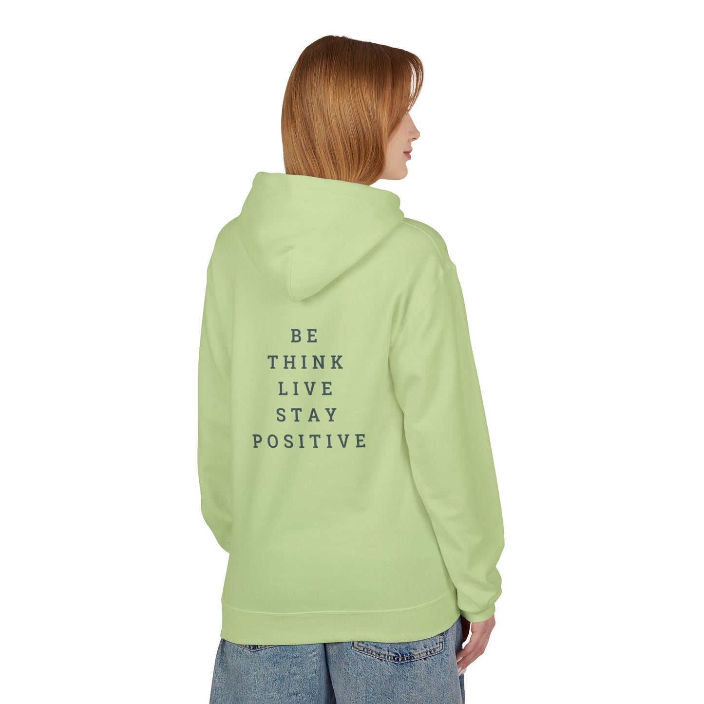 Positive Vibes Unisex Fleece Hoodie - Enjoy Life & Stay Positive