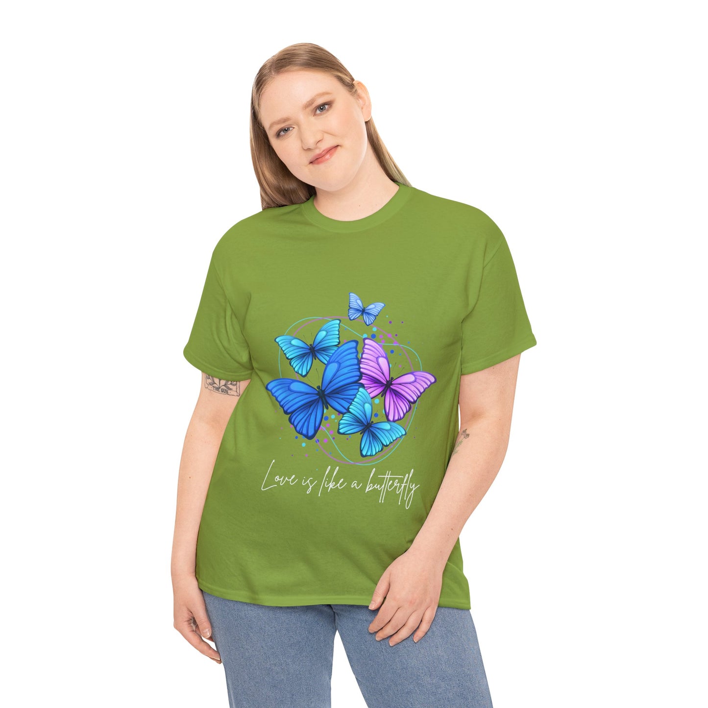 Love is Like a Butterfly Unisex Heavy Cotton Tee