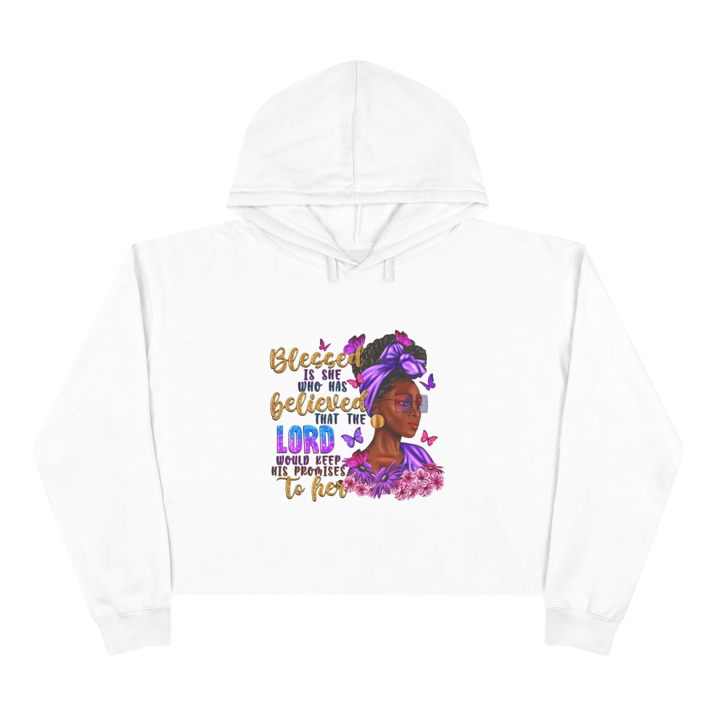 Blessed Woman Crop Hoodie