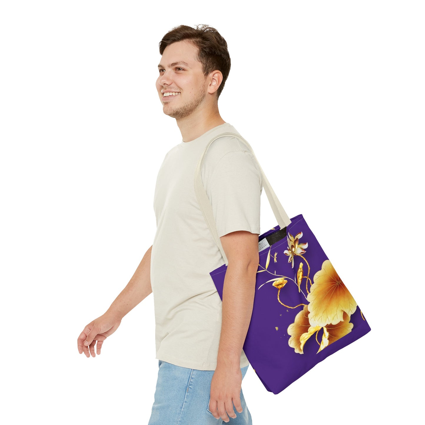 Golden Flower Tote Bag (AOP)