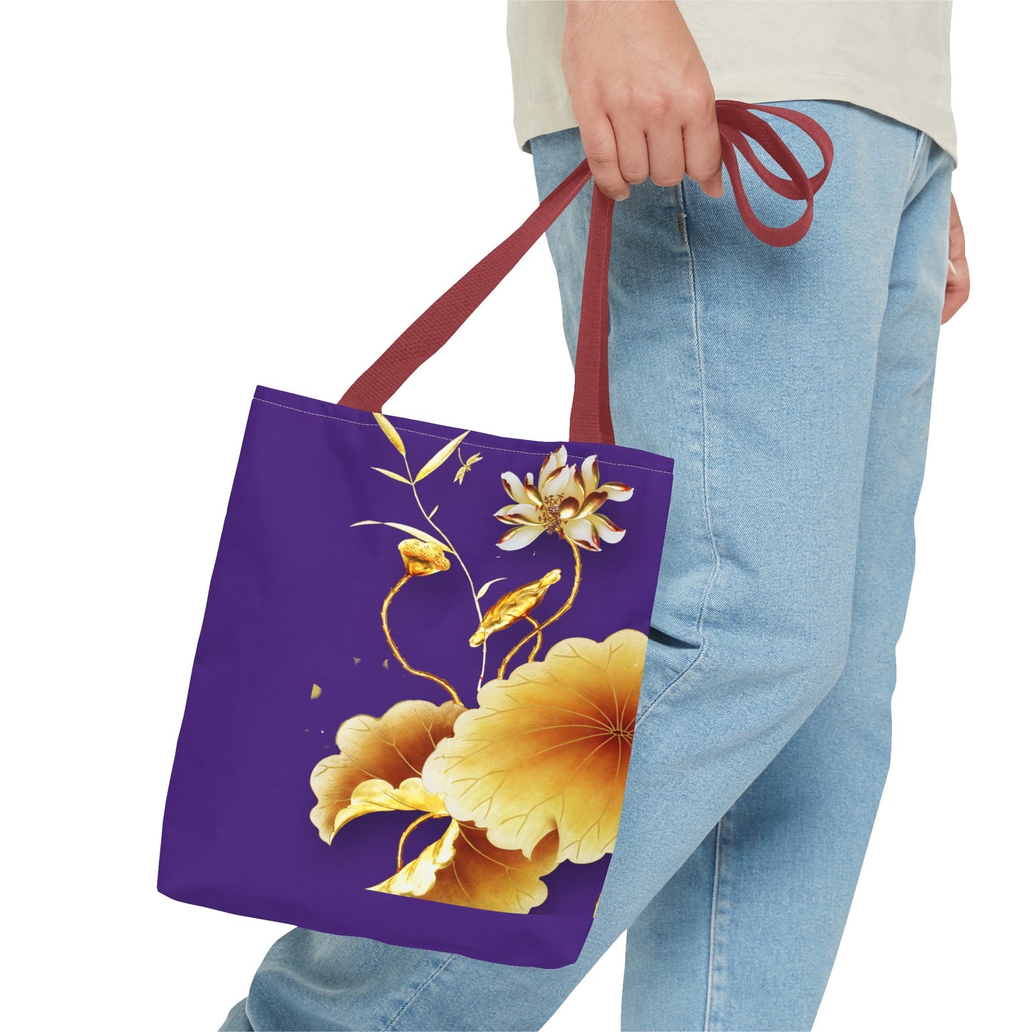 Golden Flower Tote Bag (AOP)