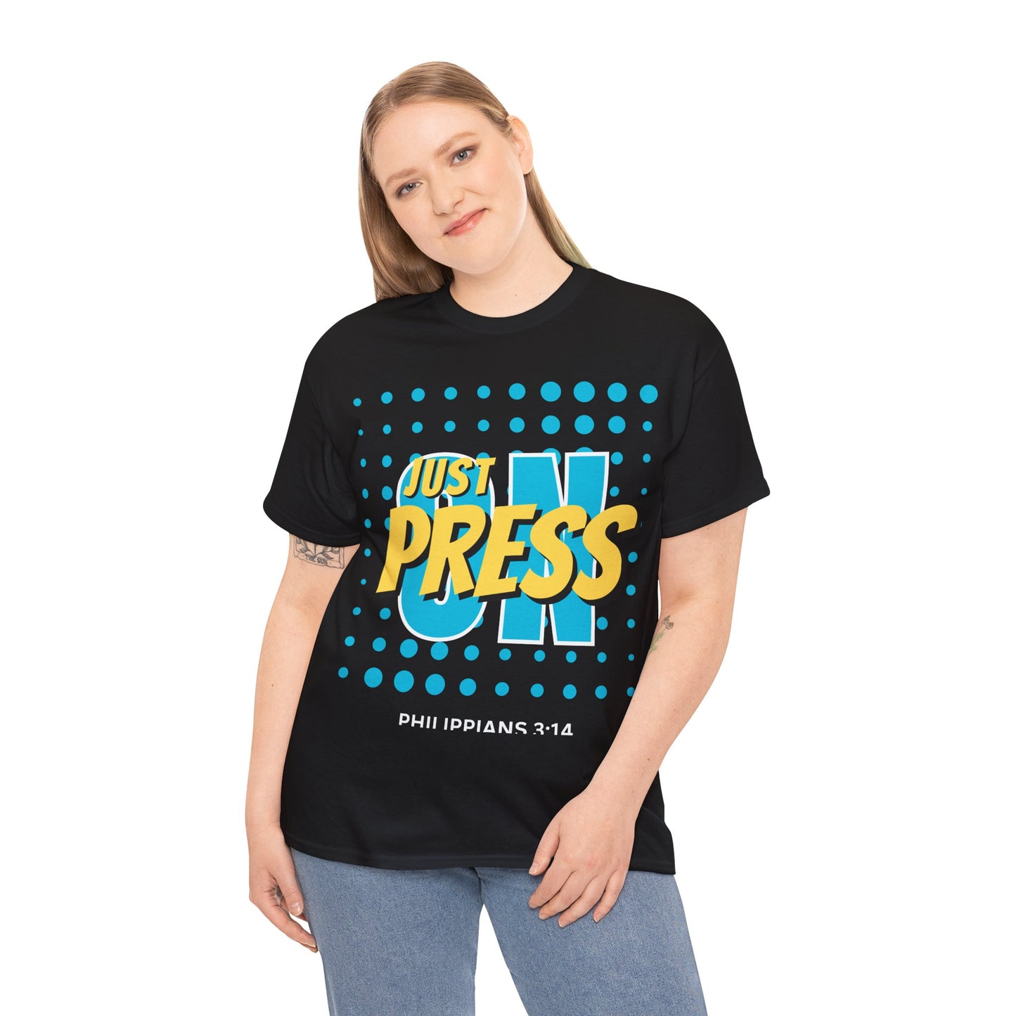 Just Press On Unisex Heavy Cotton Tee