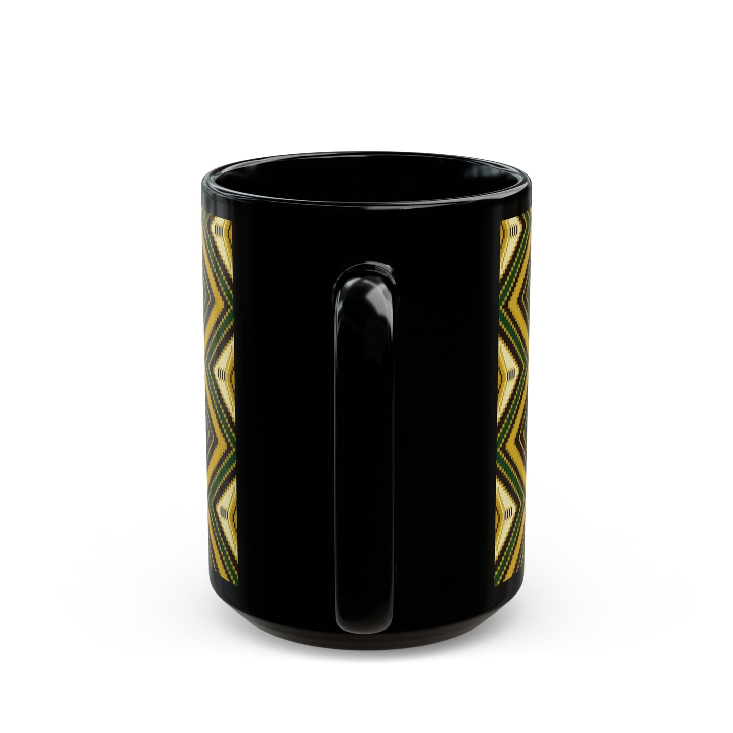 Kente Print Black Mug (11oz, 15oz)