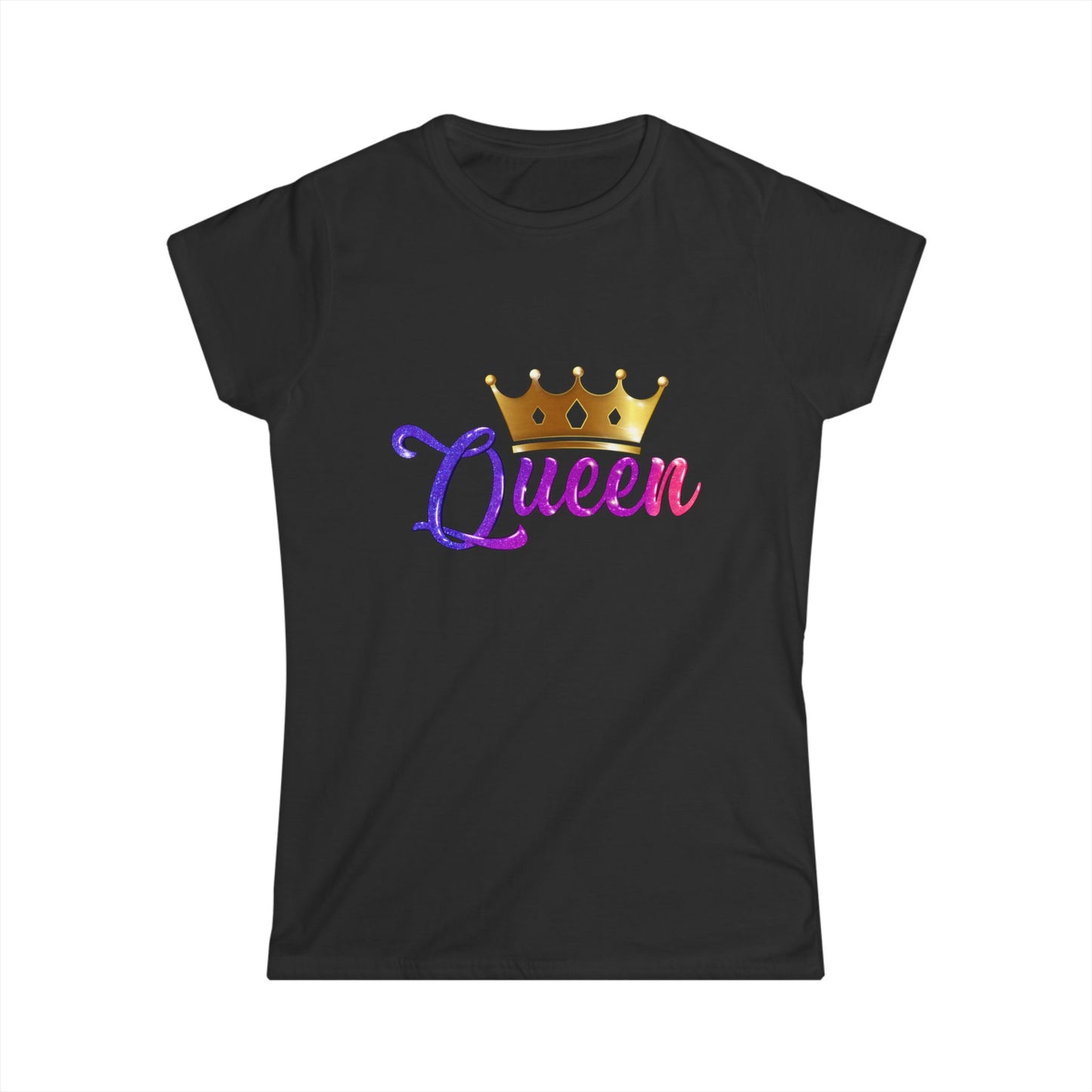 Queen Crown Women's Softstyle Tee - Celebrate Your Royalty