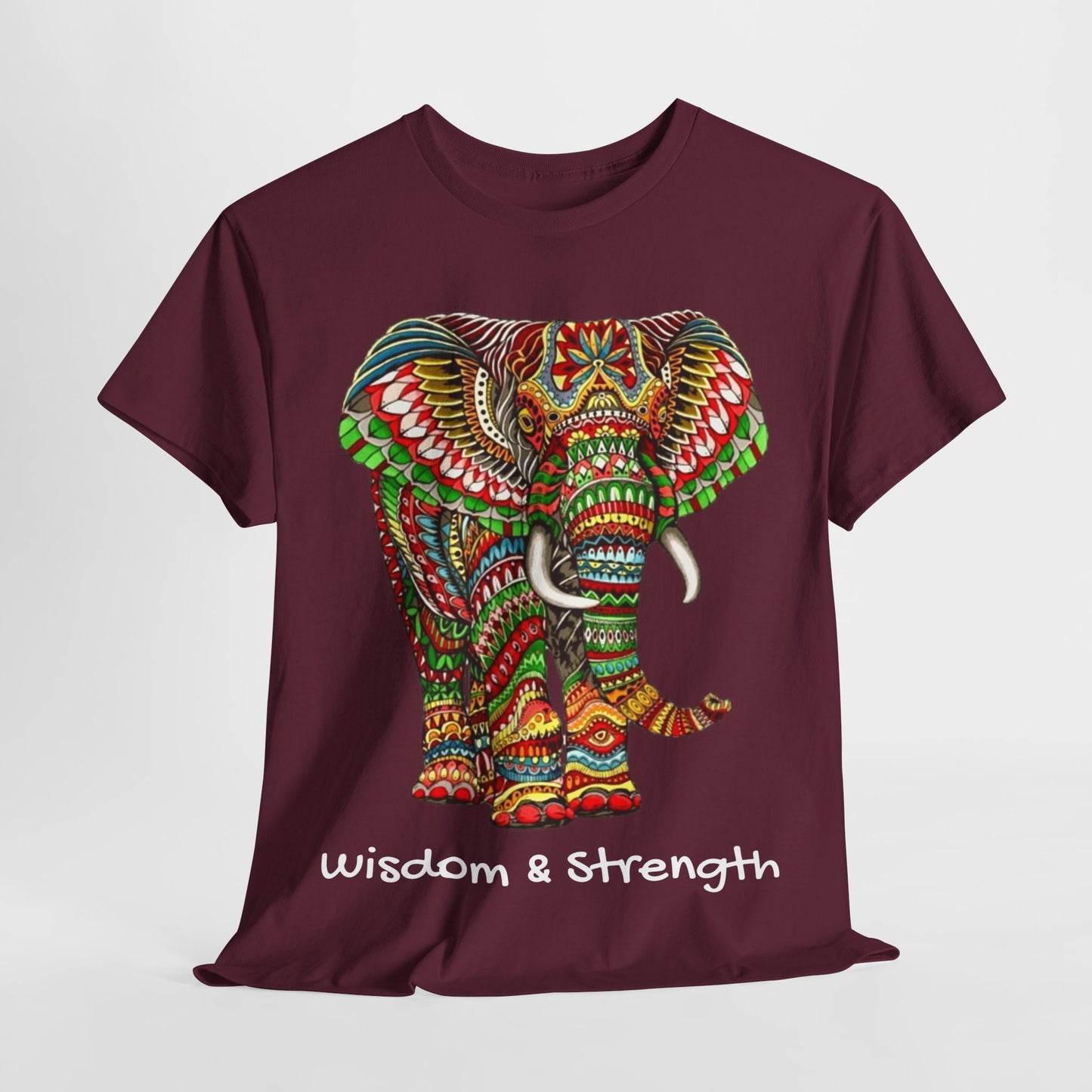 Colored Elephant Unisex Heavy Cotton Tee