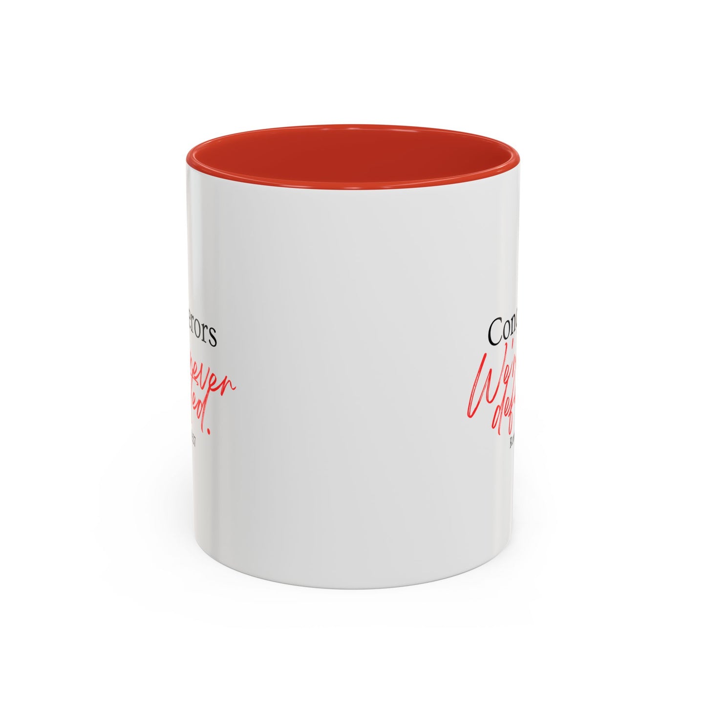 Conquerors Red Accent Coffee Mug, 11oz