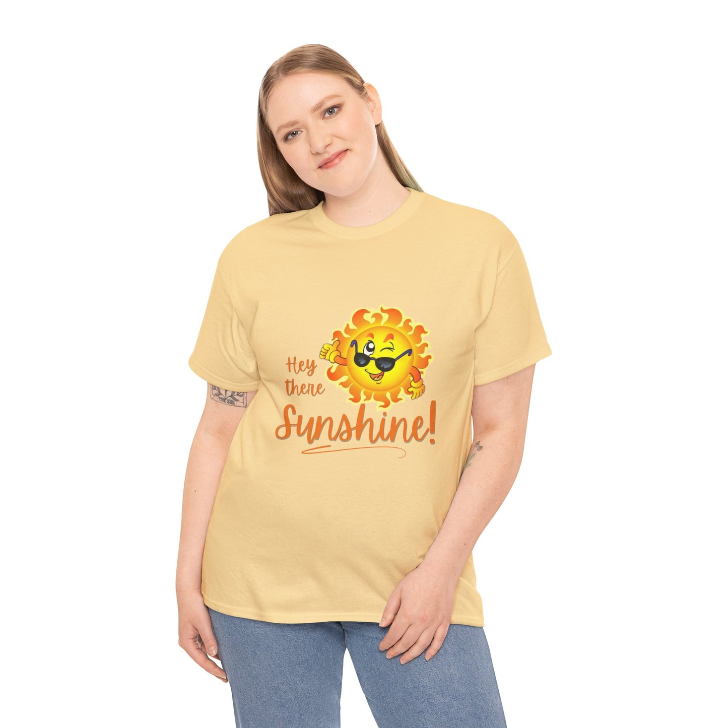 Hey Sunshine Unisex Heavy Cotton Tee