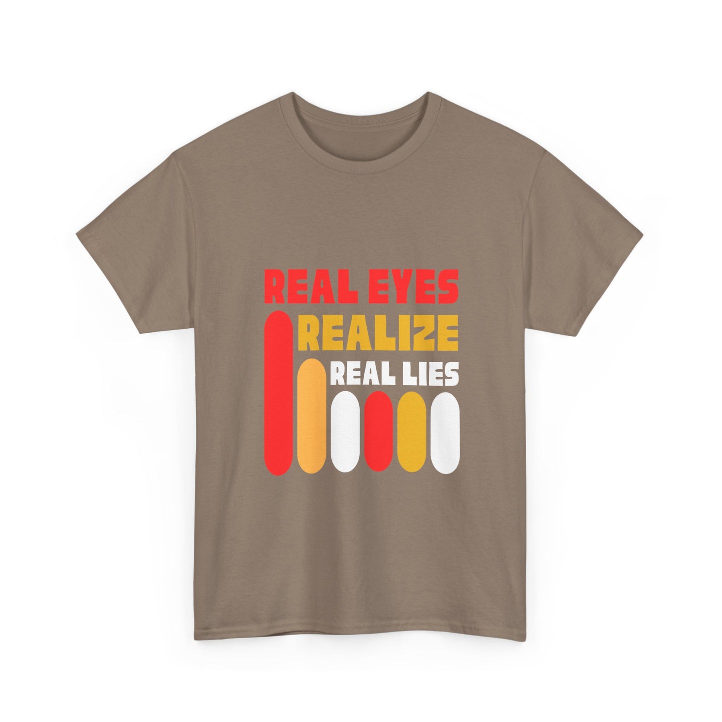 Real Eyes Realize Unisex Heavy Cotton Tee - Bold Statement Shirt