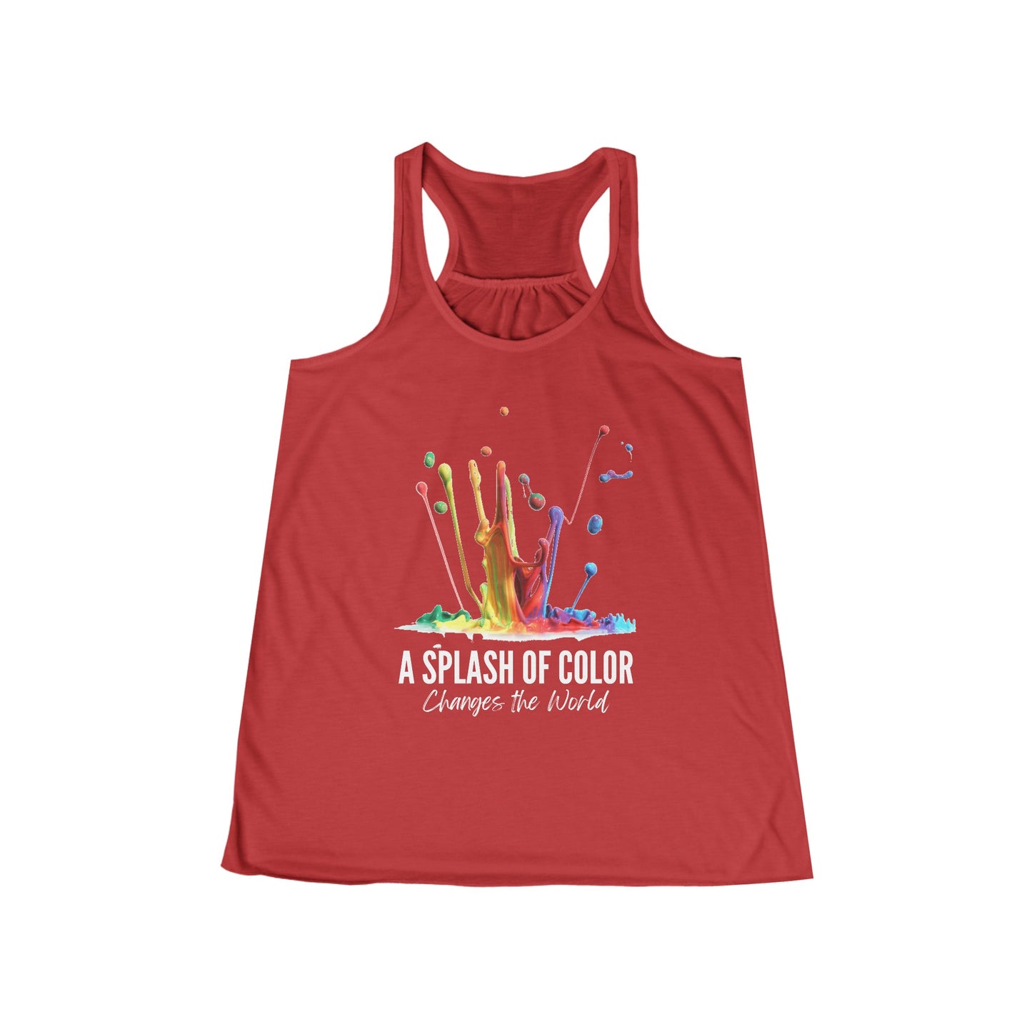 A Splash of Color Women's Flowy Racerback Tank