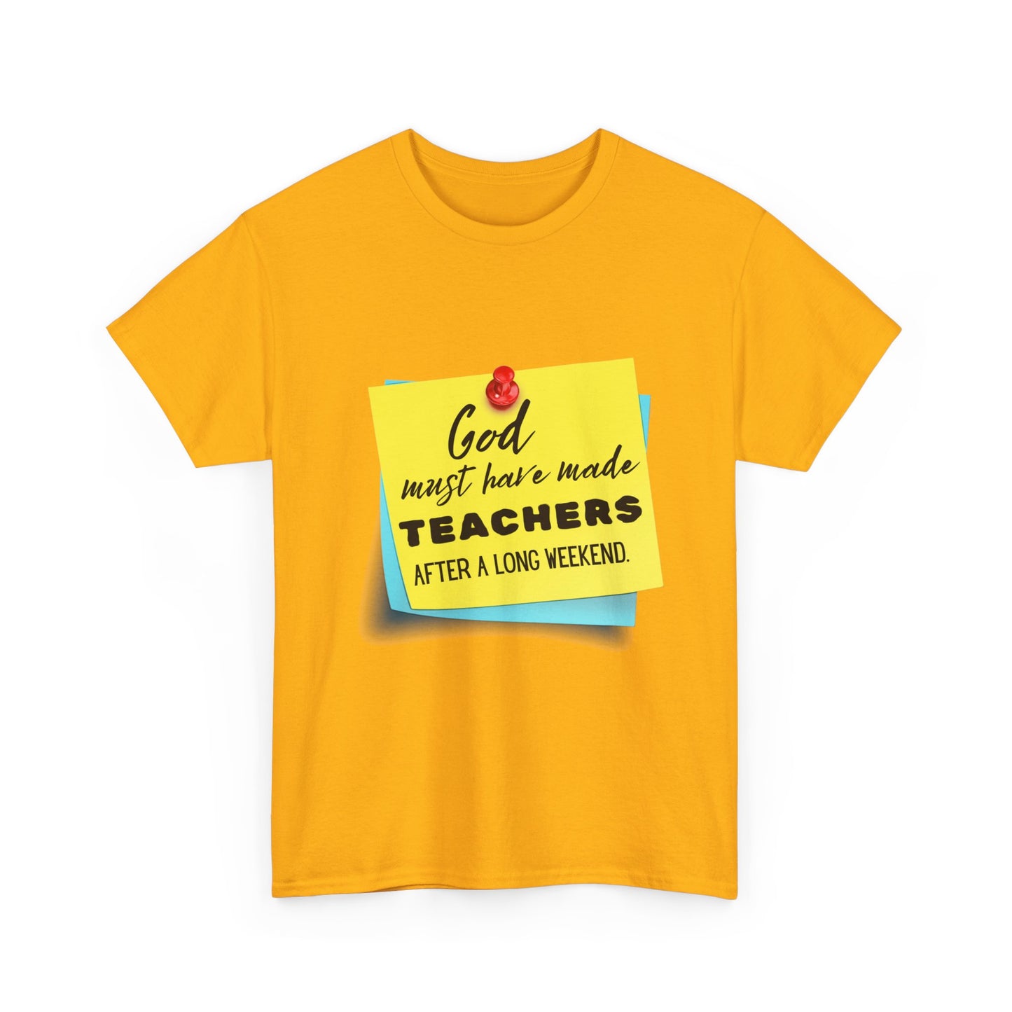 Teacher Series - God Made Teachers Unisex Heavy Cotton Tee