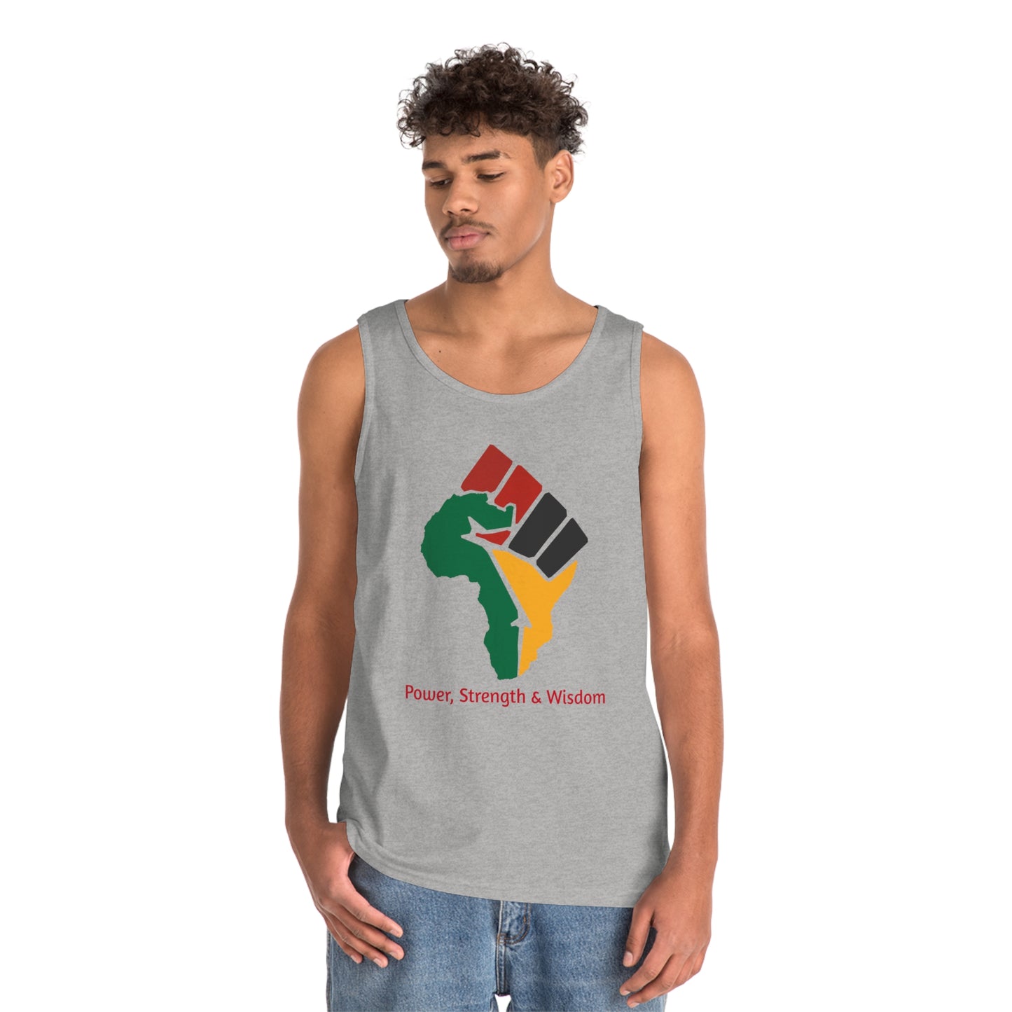 Power, Strength & Wisdom Unisex Heavy Cotton Tank Top