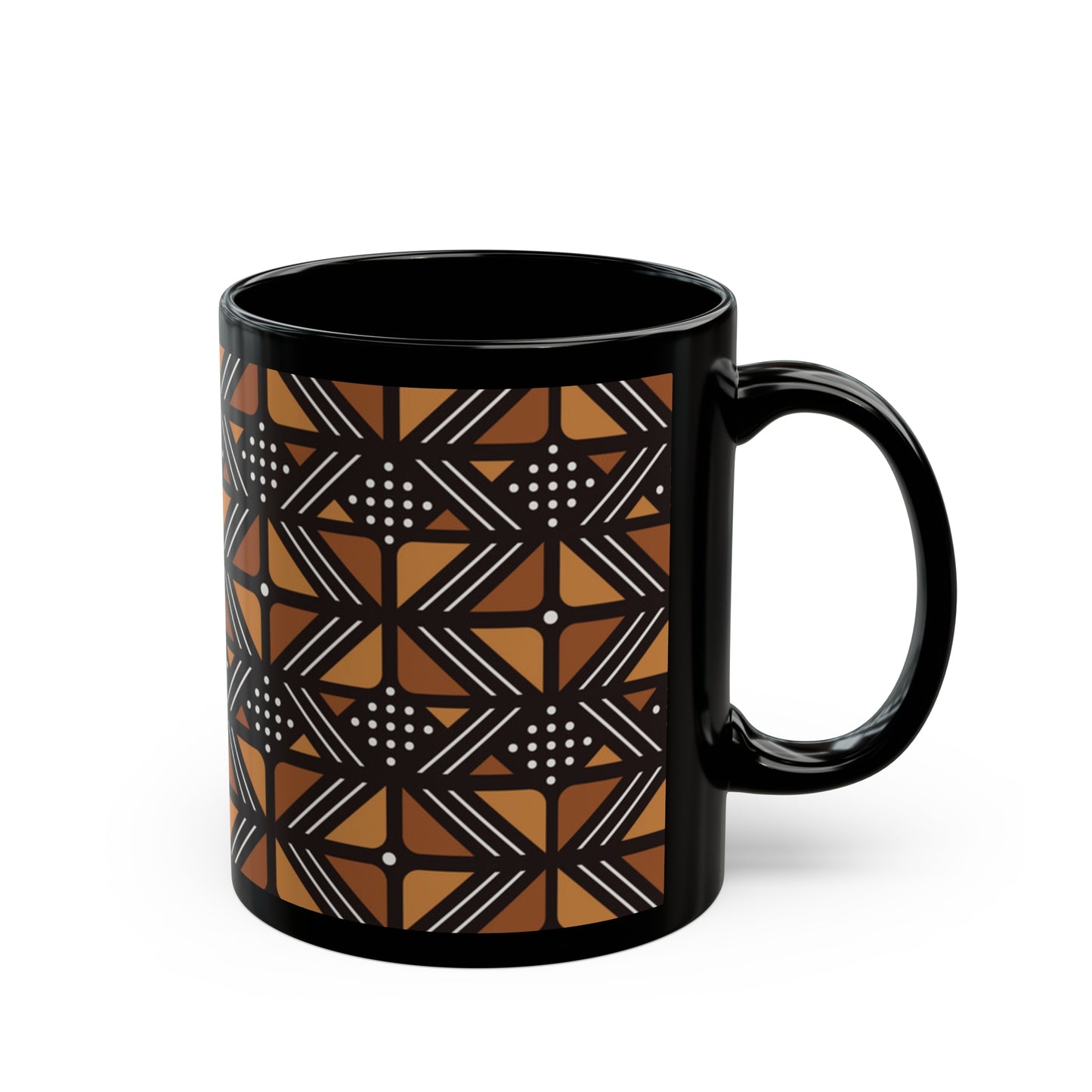 Kente Print Black Mug (11oz, 15oz)