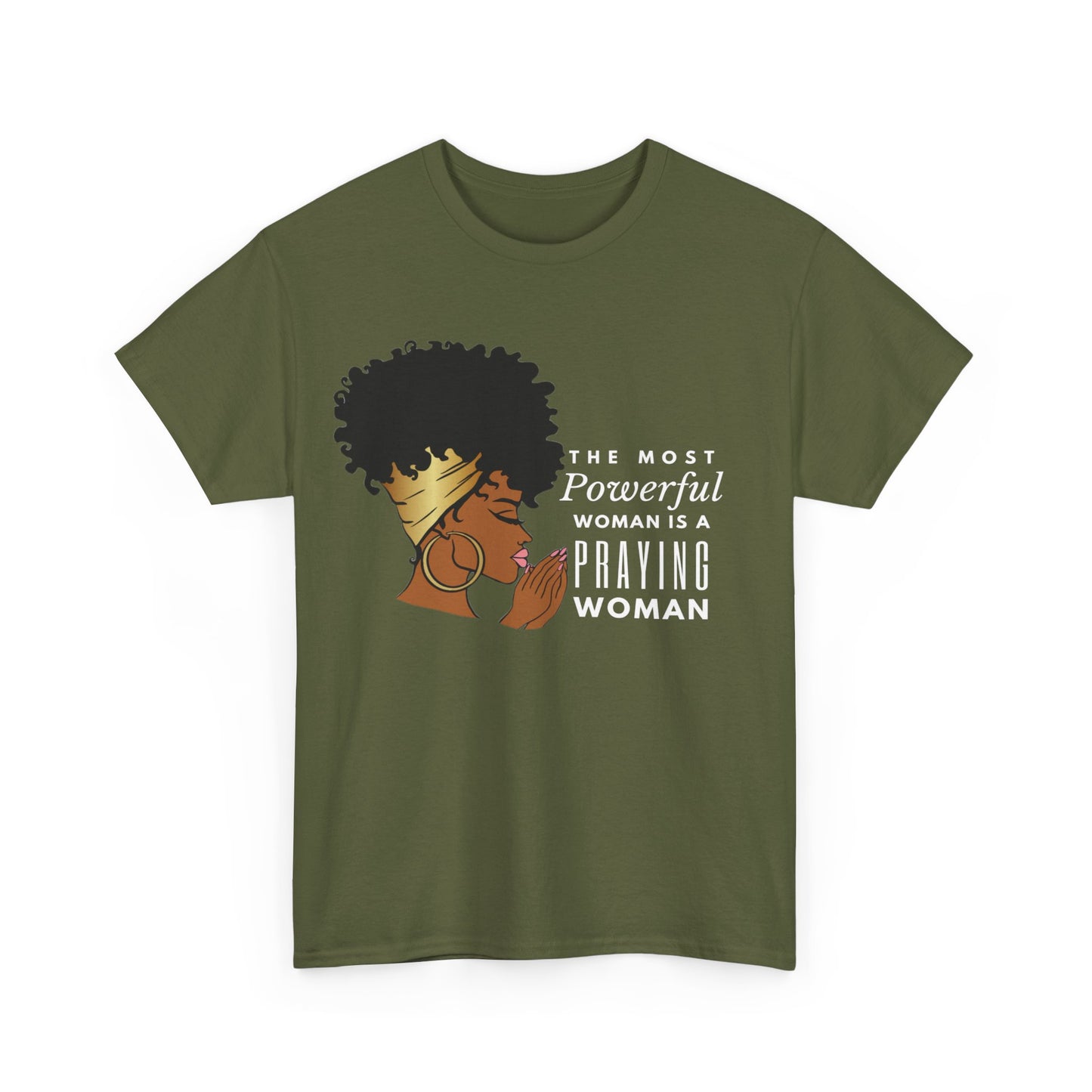 Praying Woman Unisex Heavy Cotton Tee