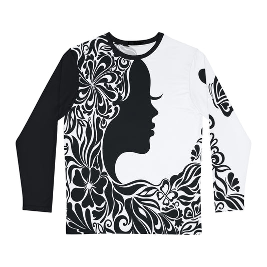 Black Butterfly Long Sleeve Shirt (AOP)