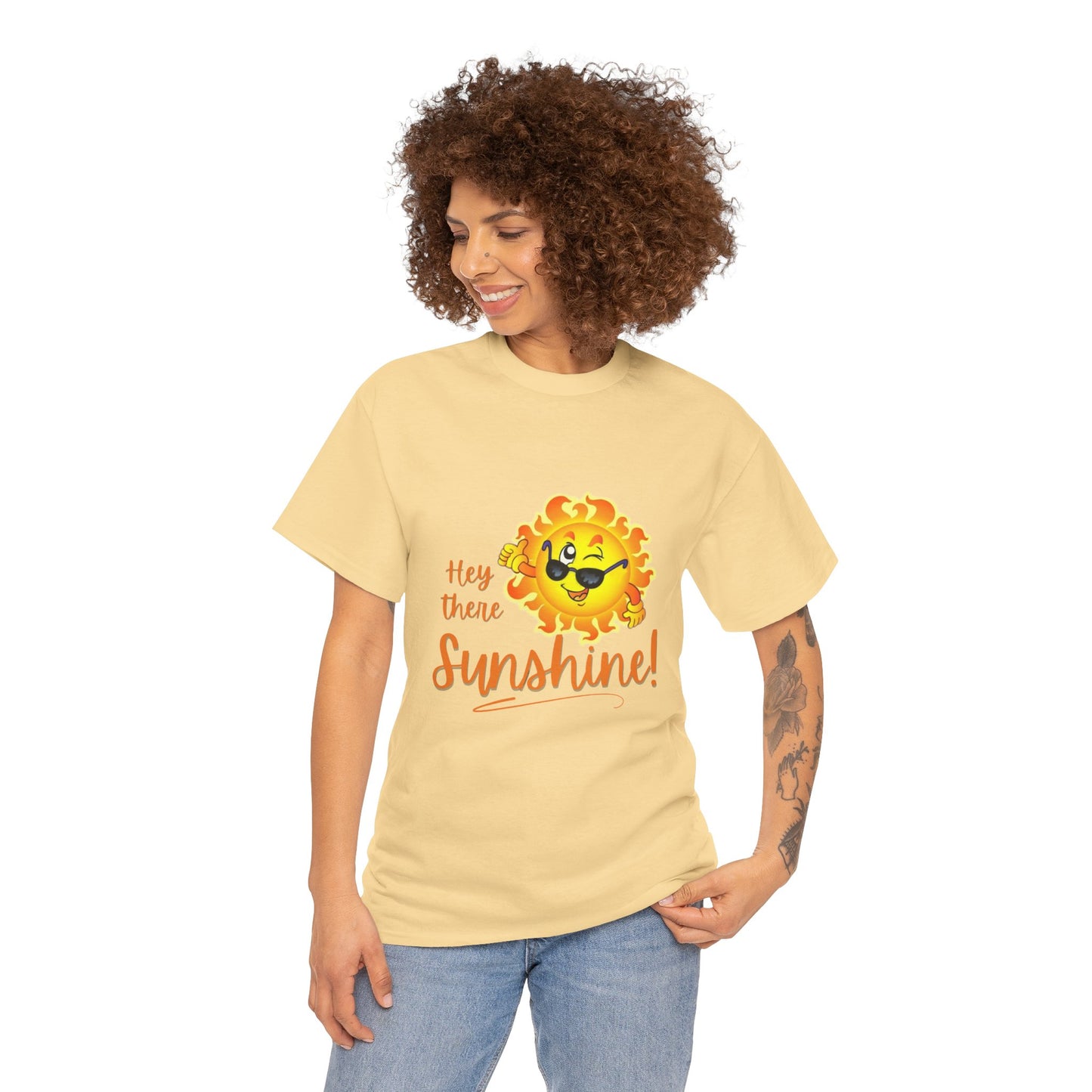 Hey Sunshine Unisex Heavy Cotton Tee