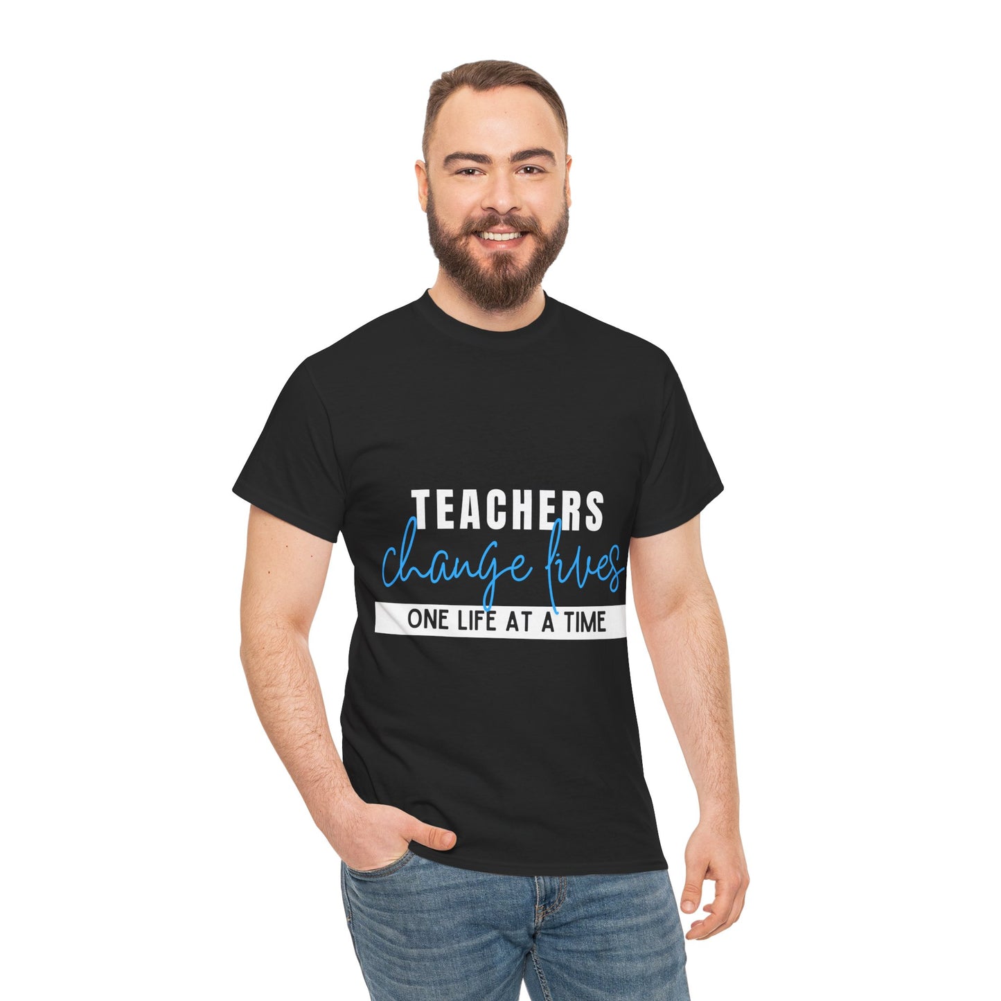 Teachers Change Lives Unisex Heavy Cotton Tee