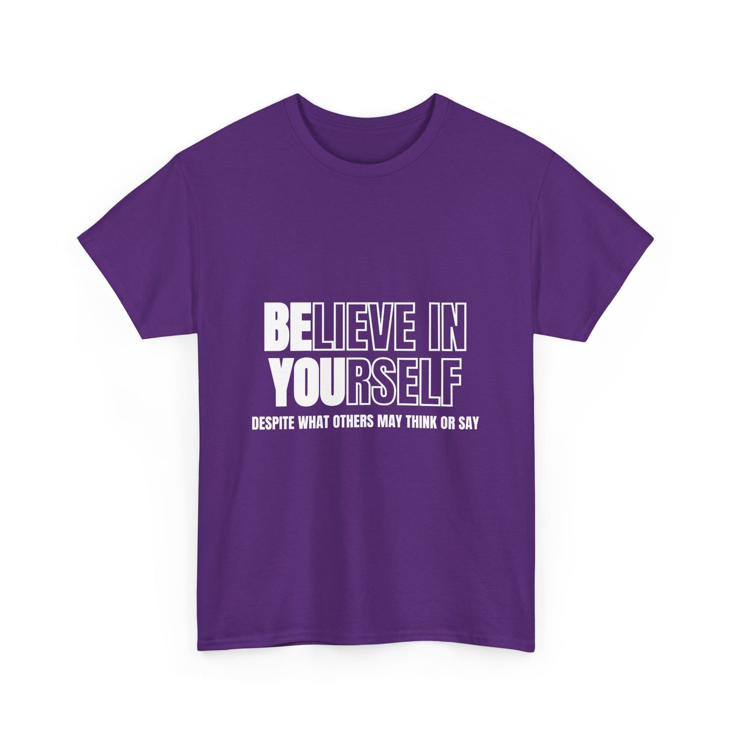 Inspirational Unisex Heavy Cotton Tee - Believe in Yourself