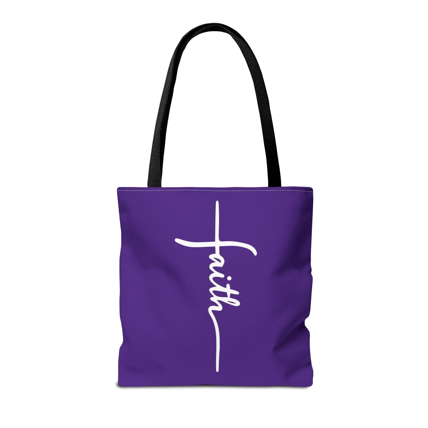 Faith Cross (Purple) Tote Bag (AOP)