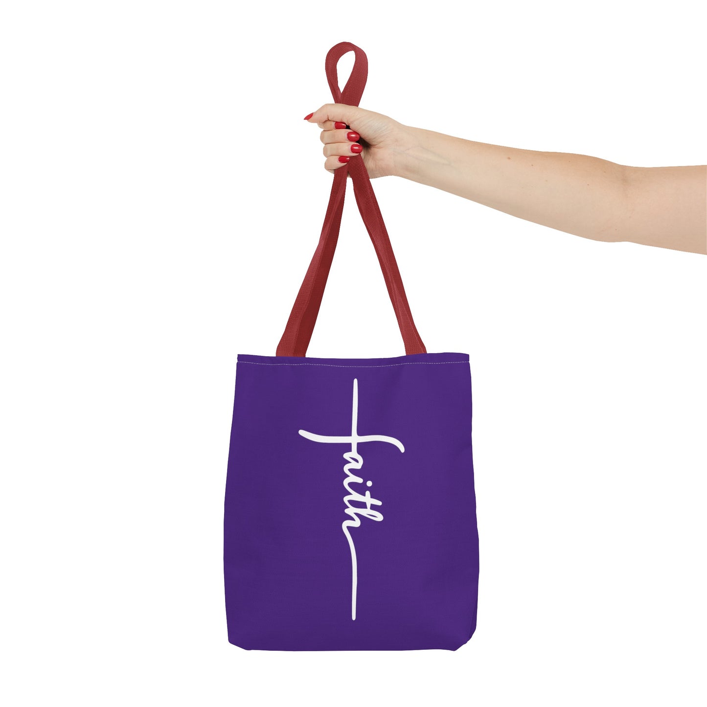 Faith Cross (Purple) Tote Bag (AOP)