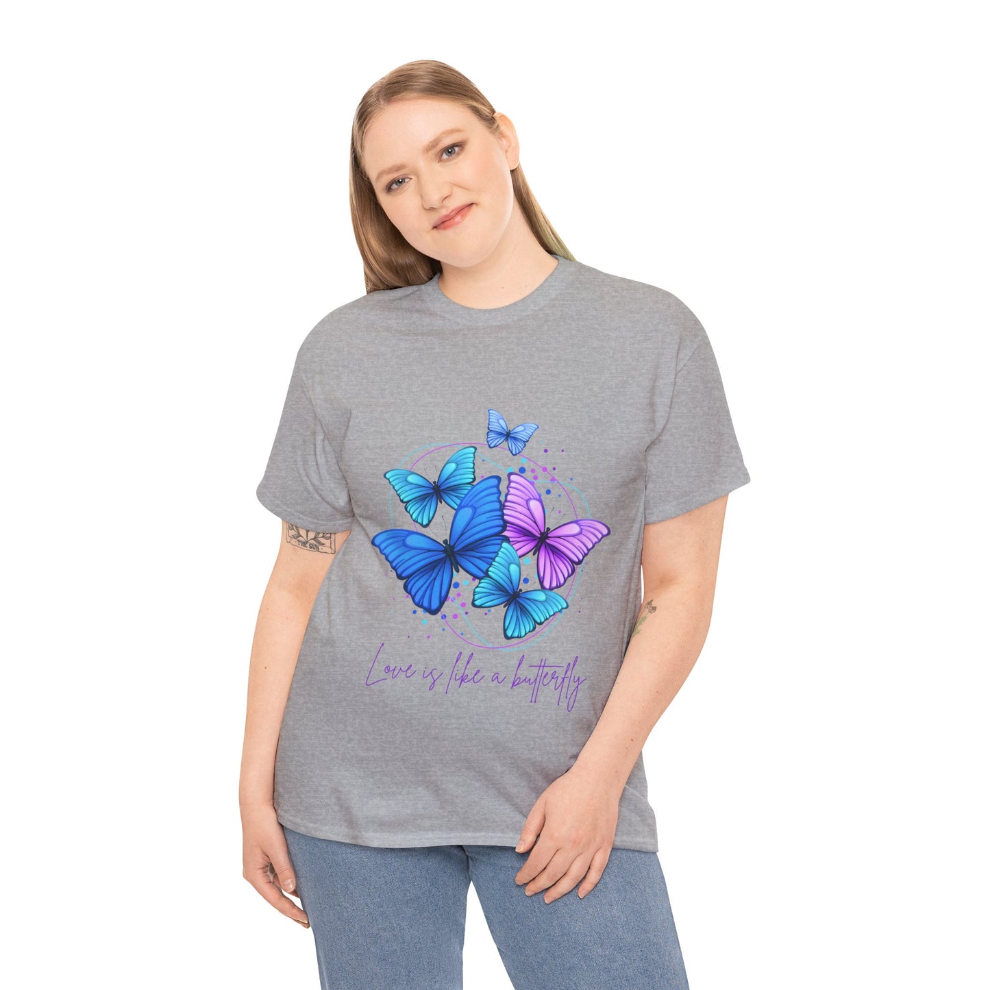 Love is Like a Butterfly Unisex Heavy Cotton Tee