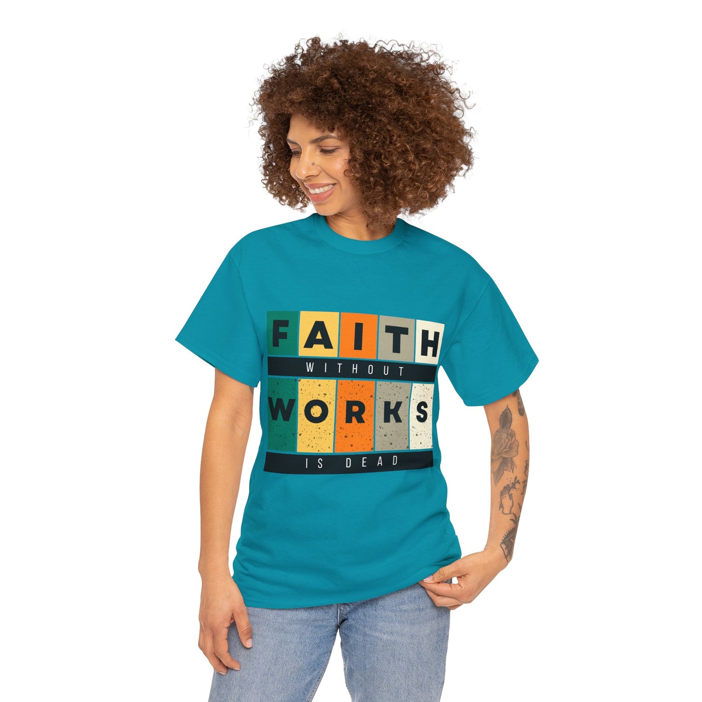 Faith Without Works Unisex Heavy Cotton Tee