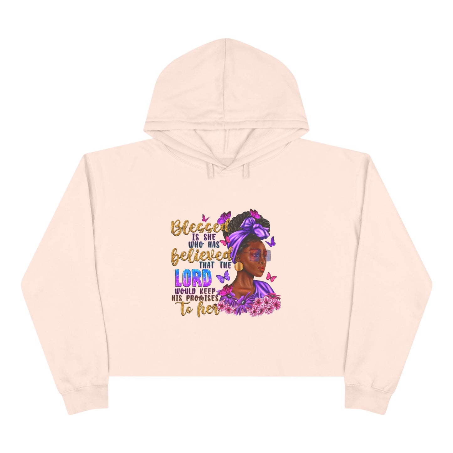 Blessed Woman Crop Hoodie
