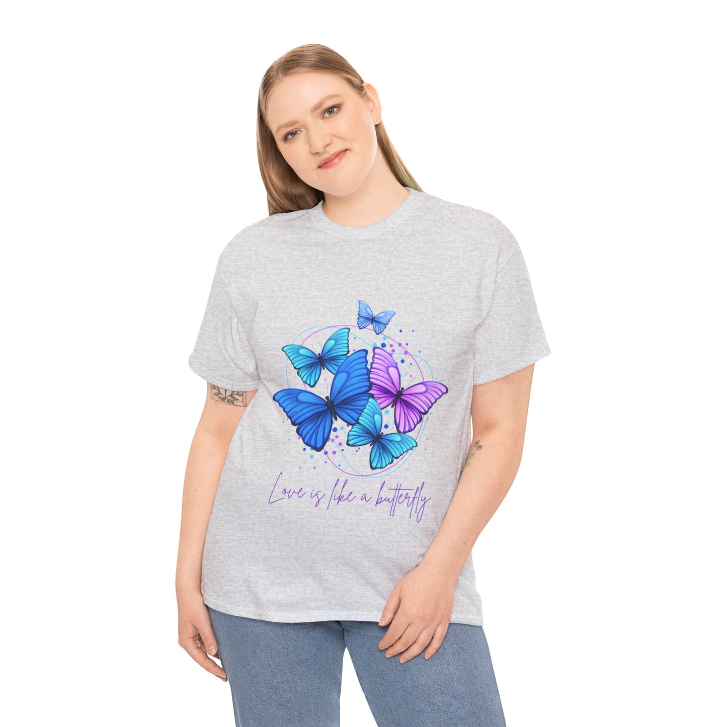 Love is Like a Butterfly Unisex Heavy Cotton Tee