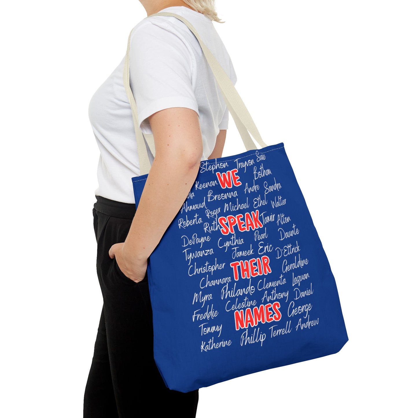 We Speak Their Names Tote Bag (AOP)