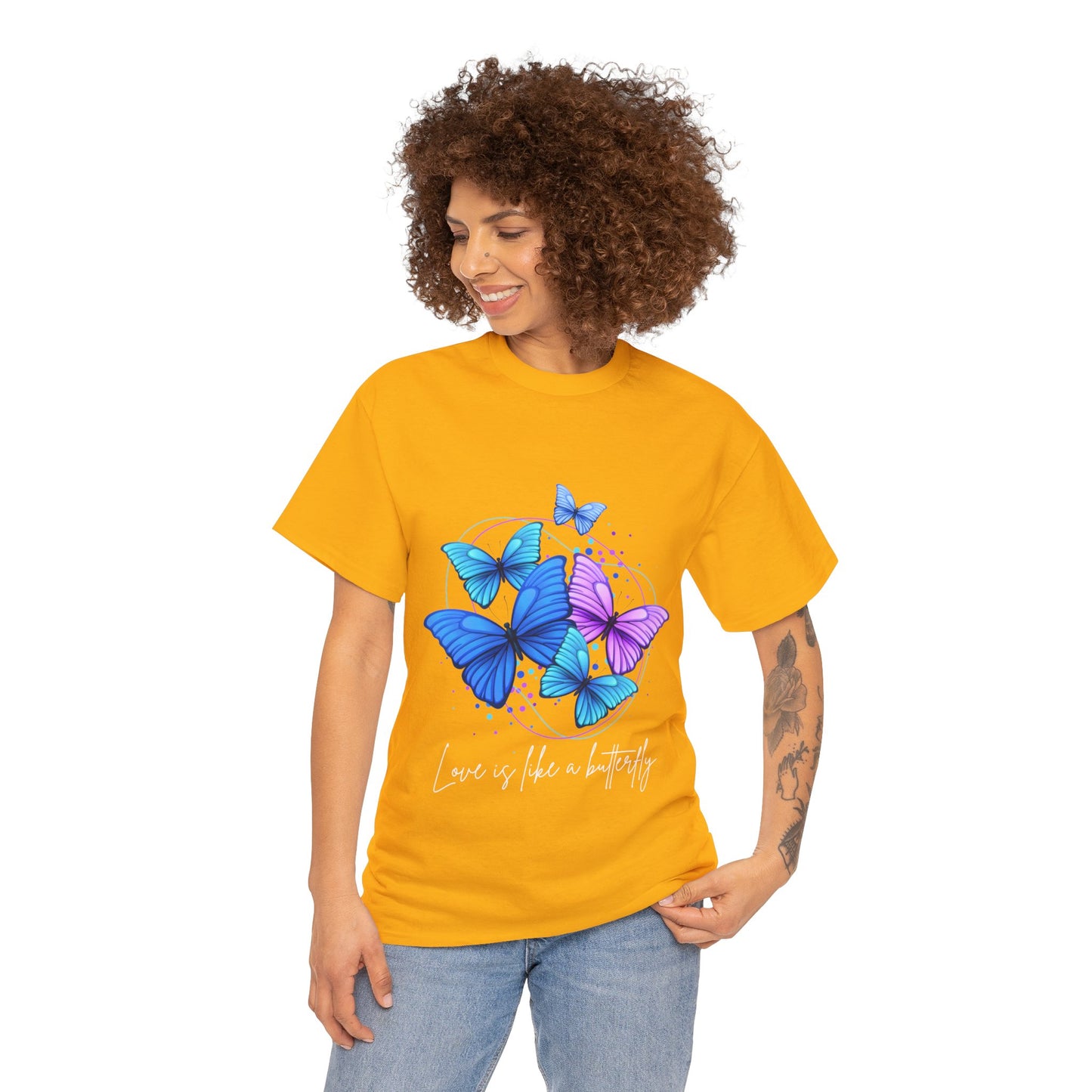 Love is Like a Butterfly Unisex Heavy Cotton Tee