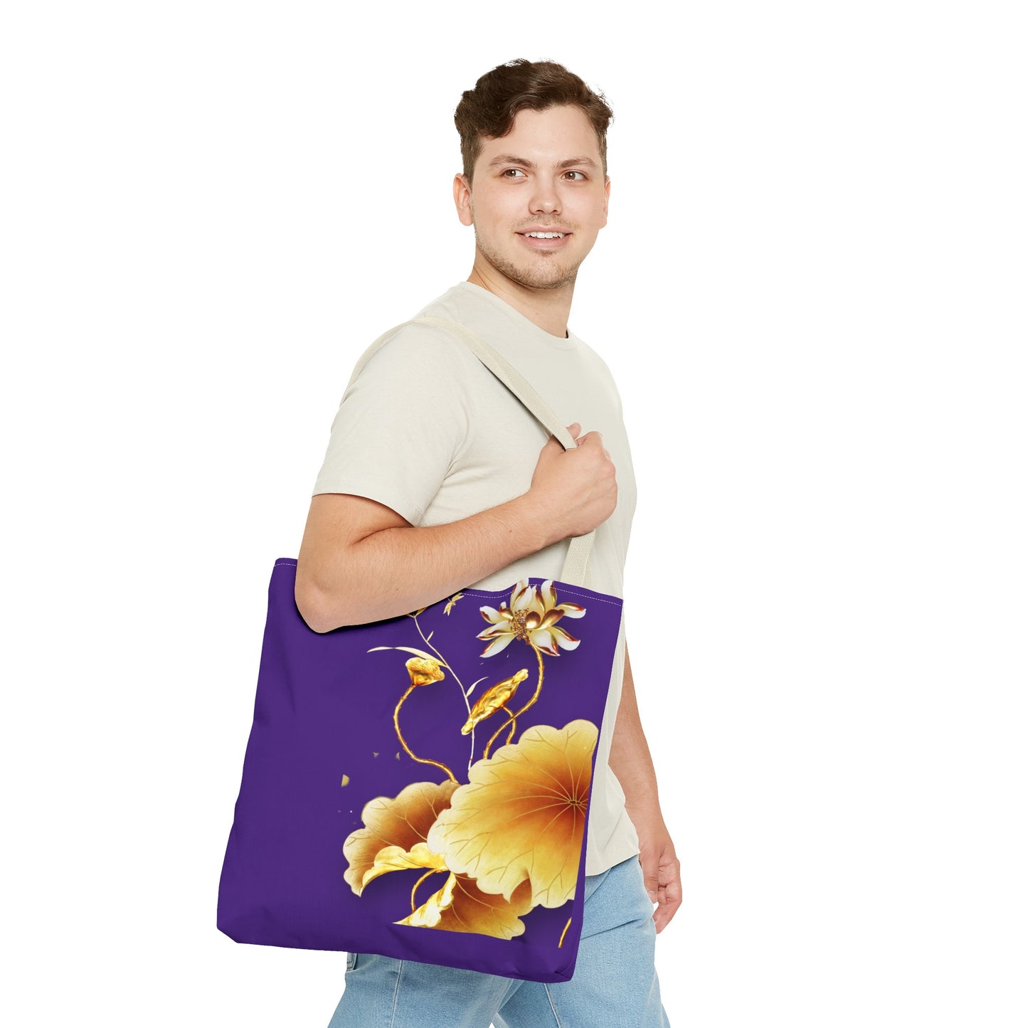 Golden Flower Tote Bag (AOP)