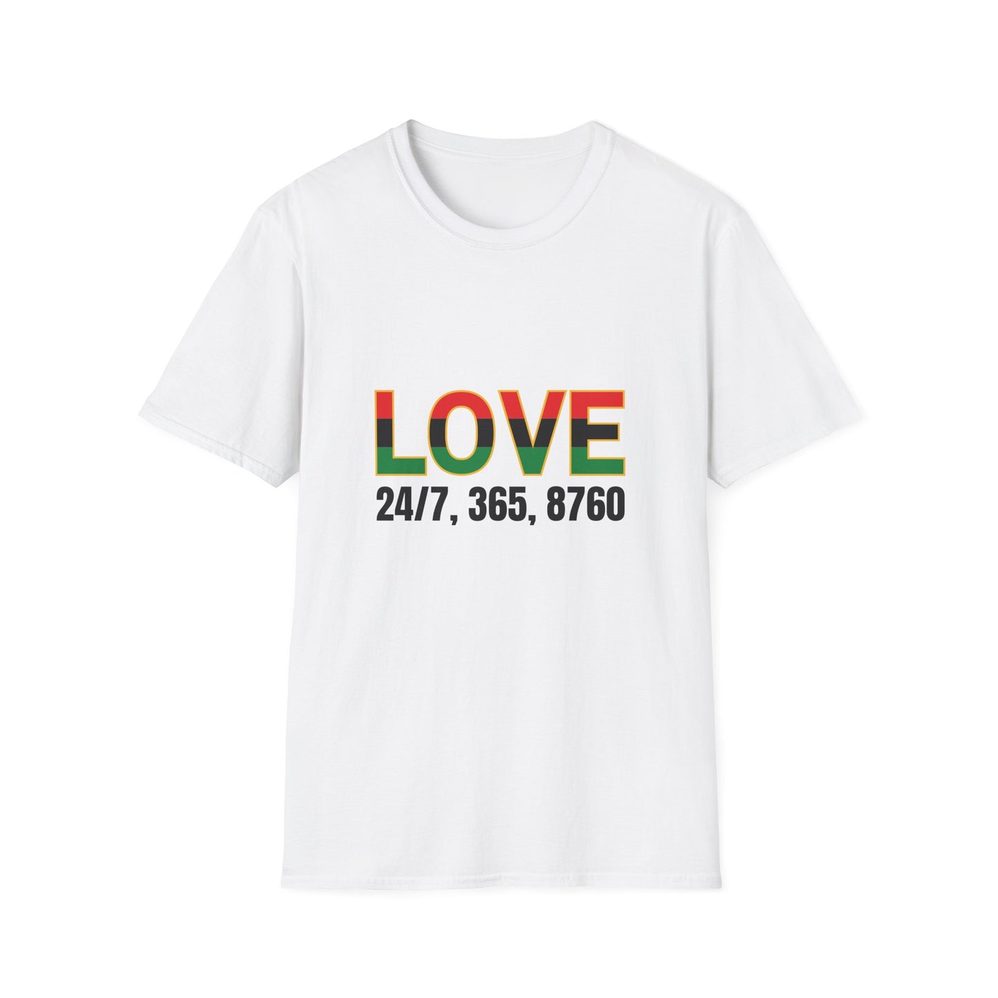 Love All Year Unisex Softstyle T-Shirt | Casual Wear, Gift for Her, Gift for Him, Love Shirt, Everyday Outfit