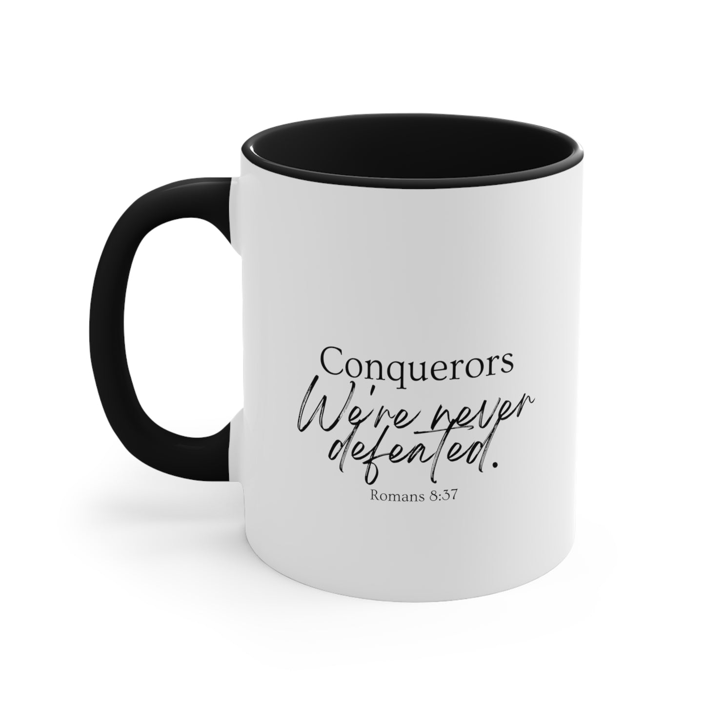 Conquerors Black Accent Coffee Mug, 11oz