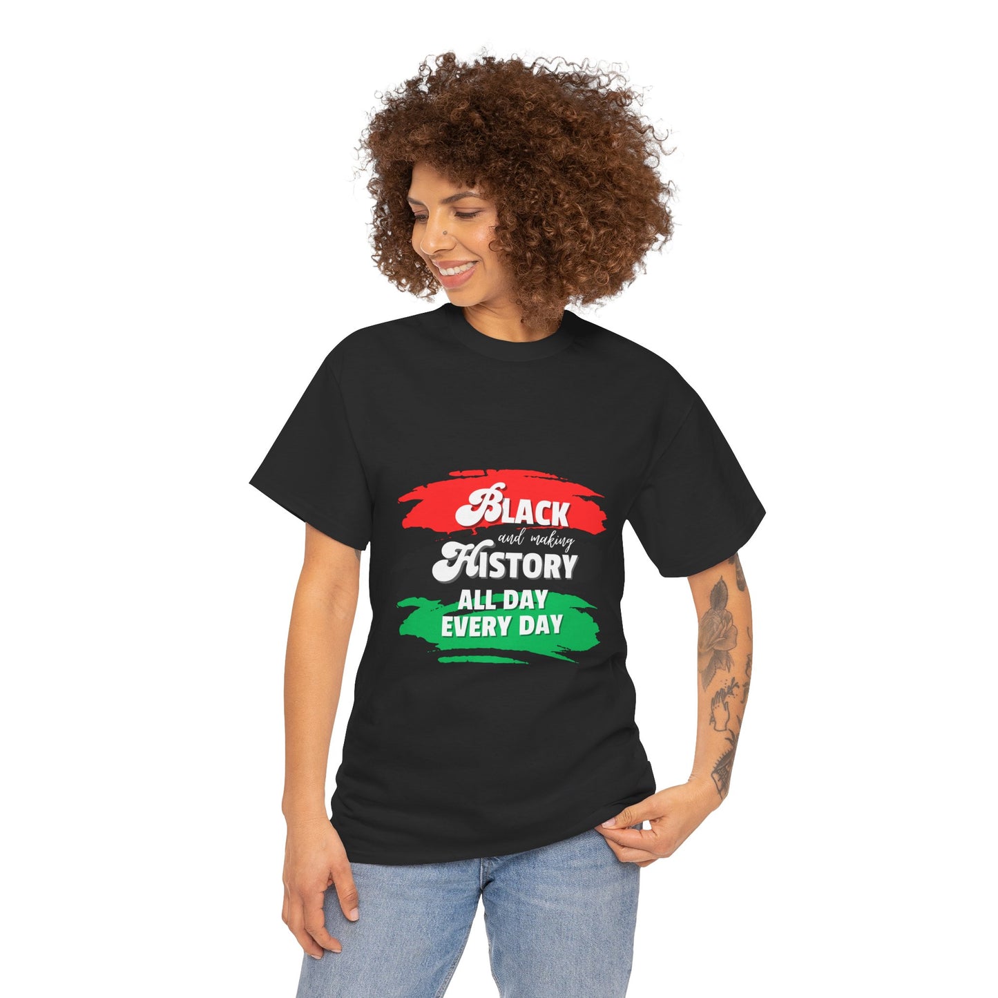 Black History Celebration Unisex Heavy Cotton Tee - All Day Every Day