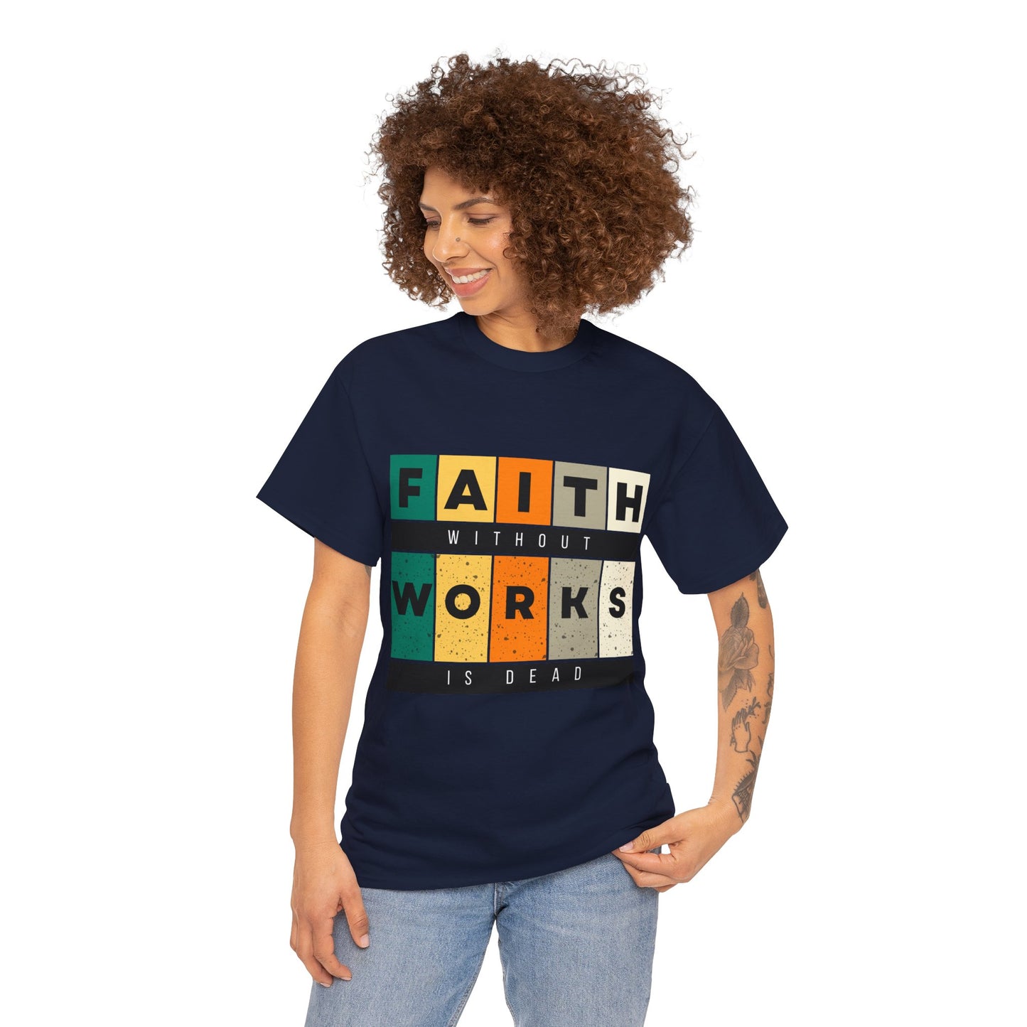 Faith Without Works Unisex Heavy Cotton Tee