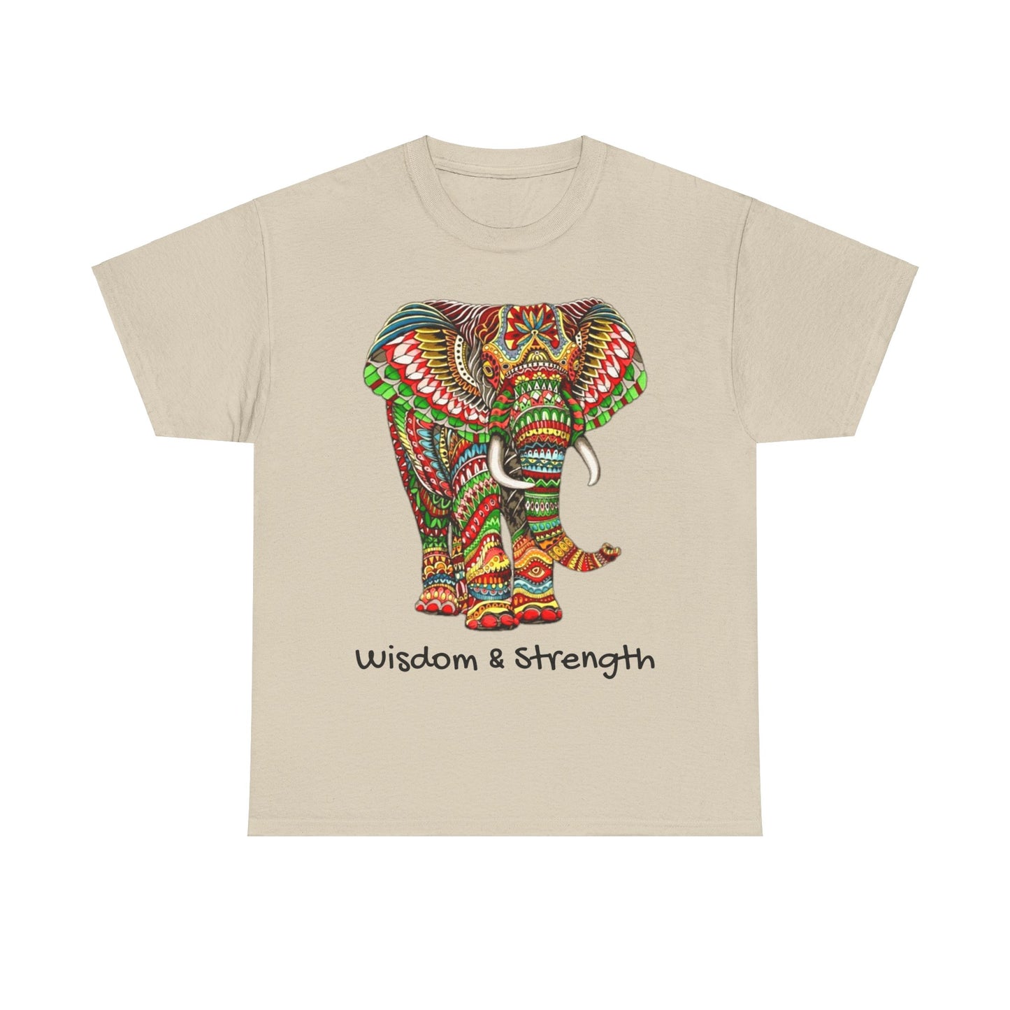 Colored Elephant Unisex Heavy Cotton Tee