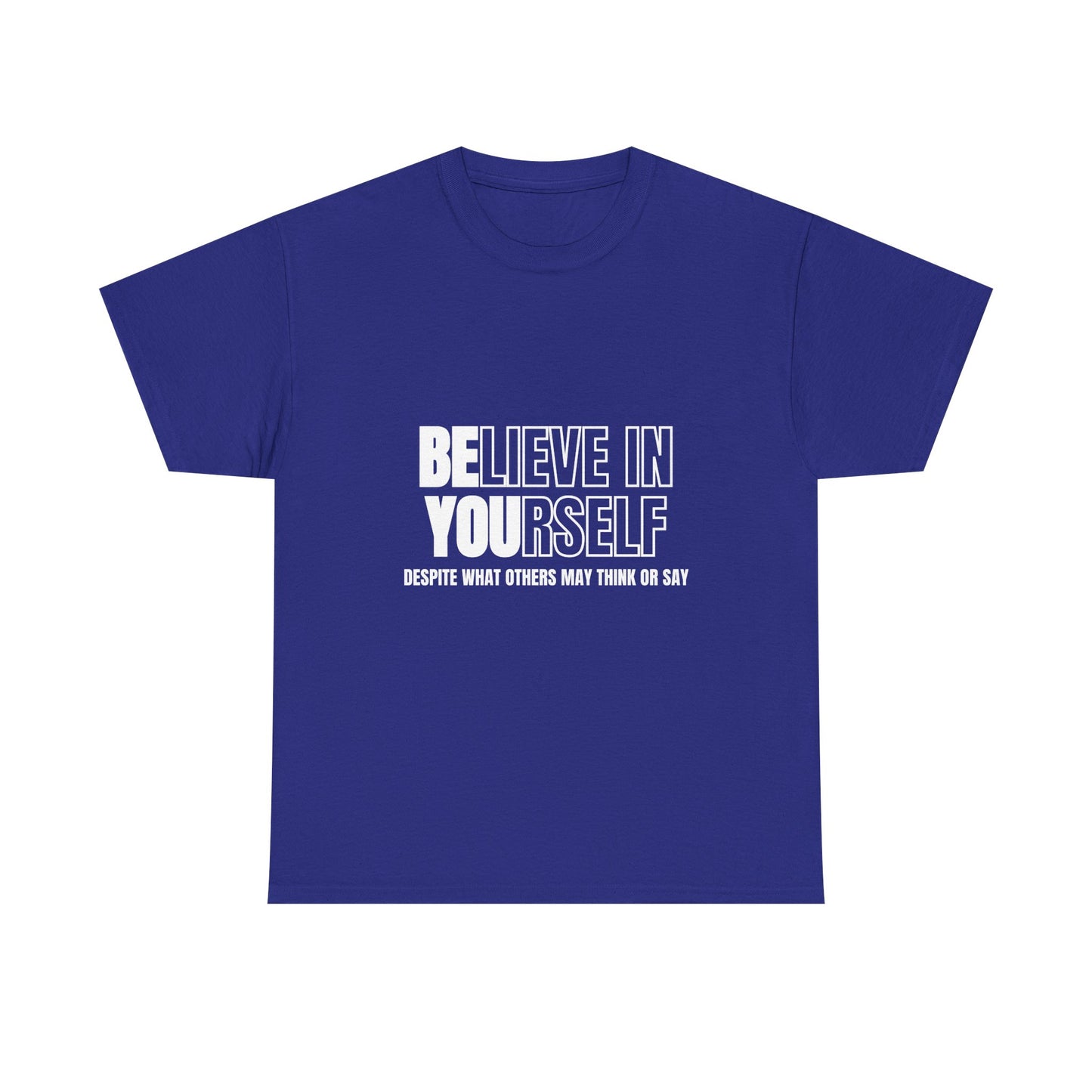 Inspirational Unisex Heavy Cotton Tee - Believe in Yourself