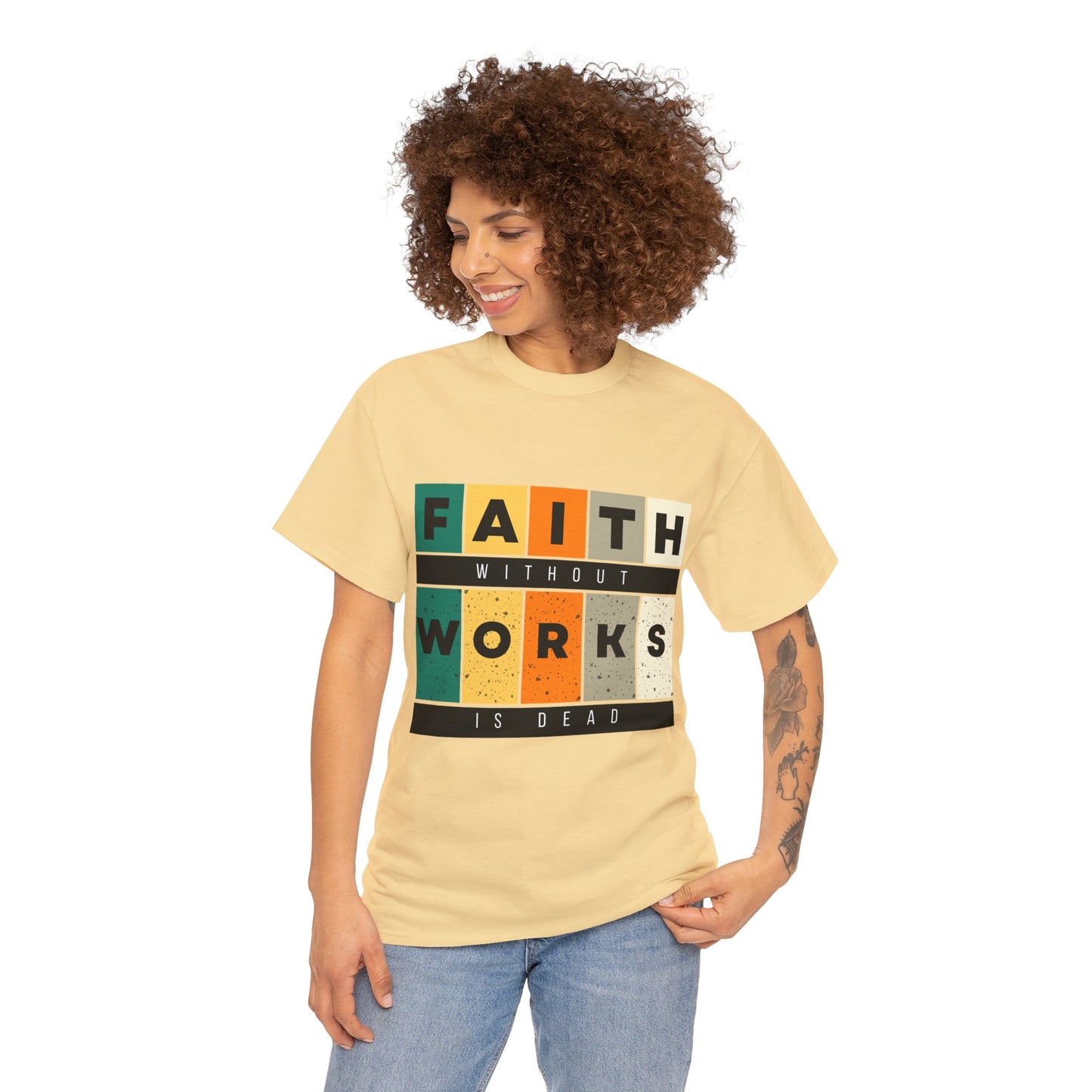 Faith Without Works Unisex Heavy Cotton Tee