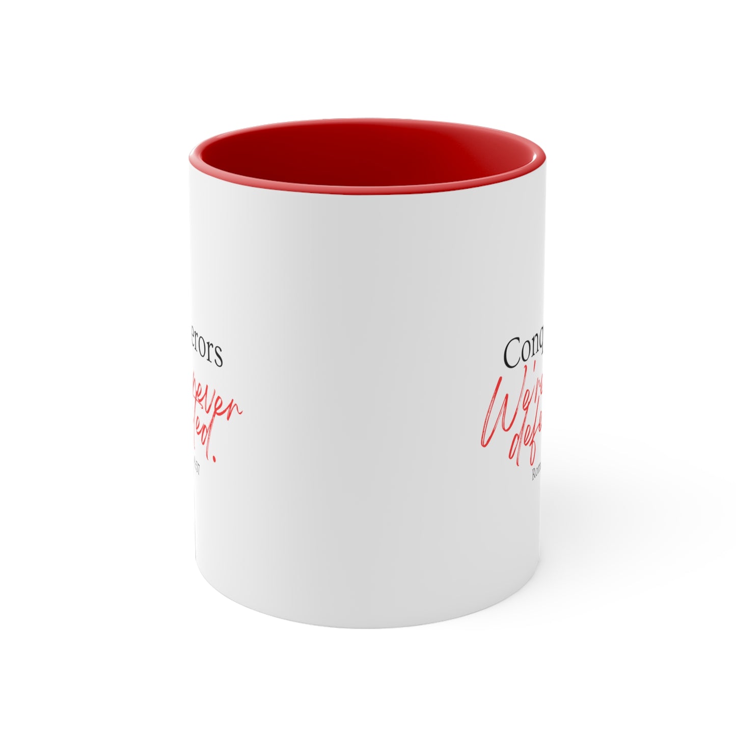 Conquerors Red Accent Coffee Mug, 11oz