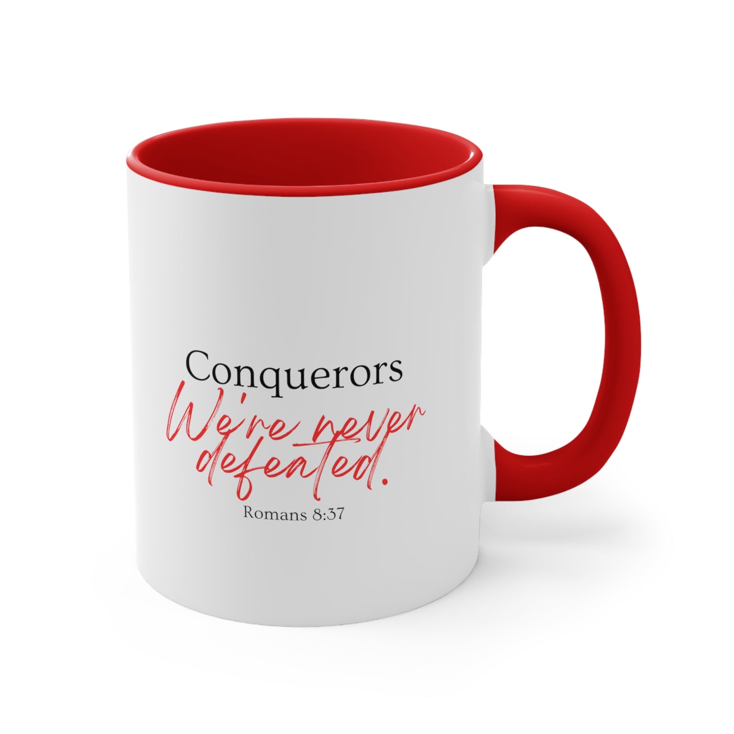 Conquerors Red Accent Coffee Mug, 11oz