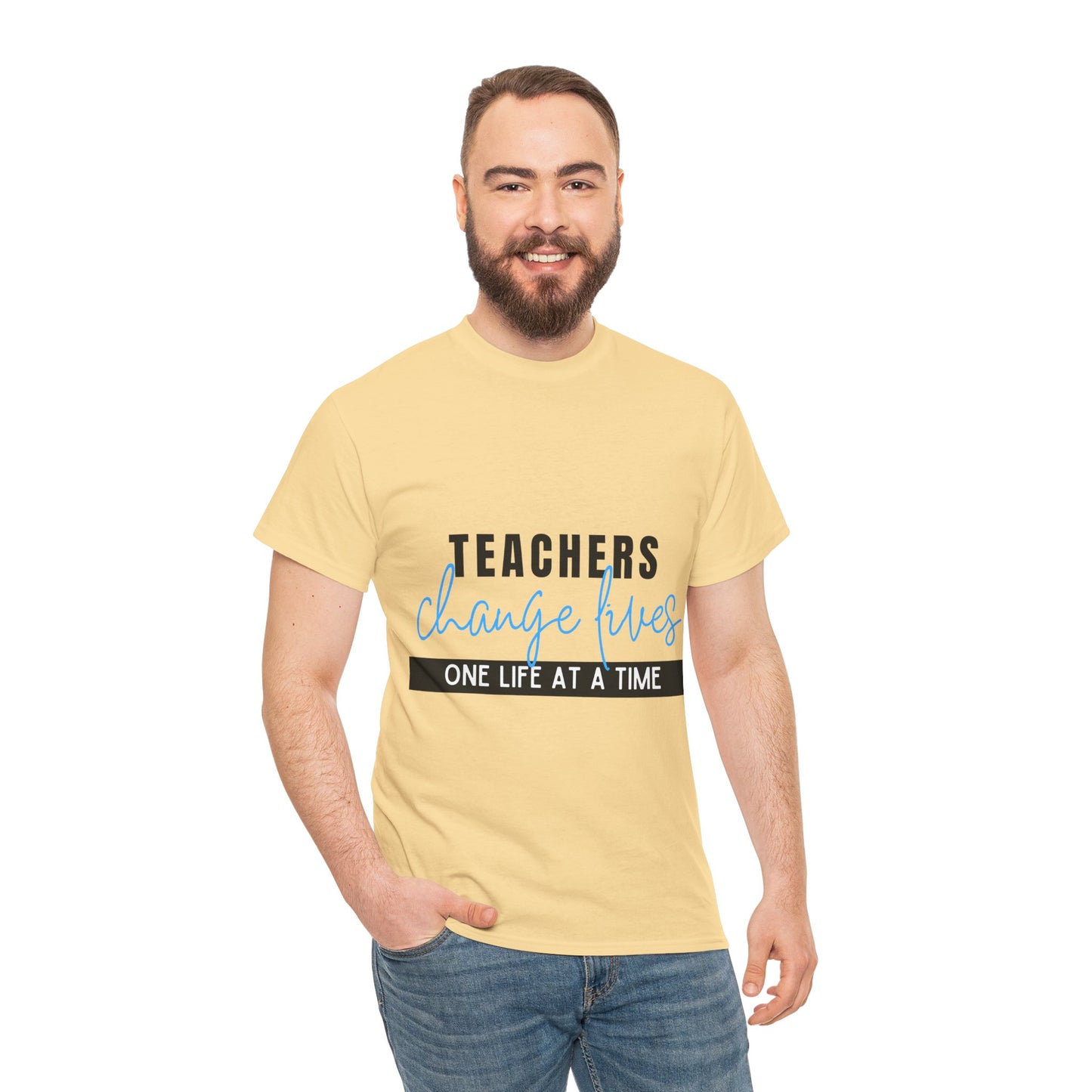 Teachers Change Lives Unisex Heavy Cotton Tee