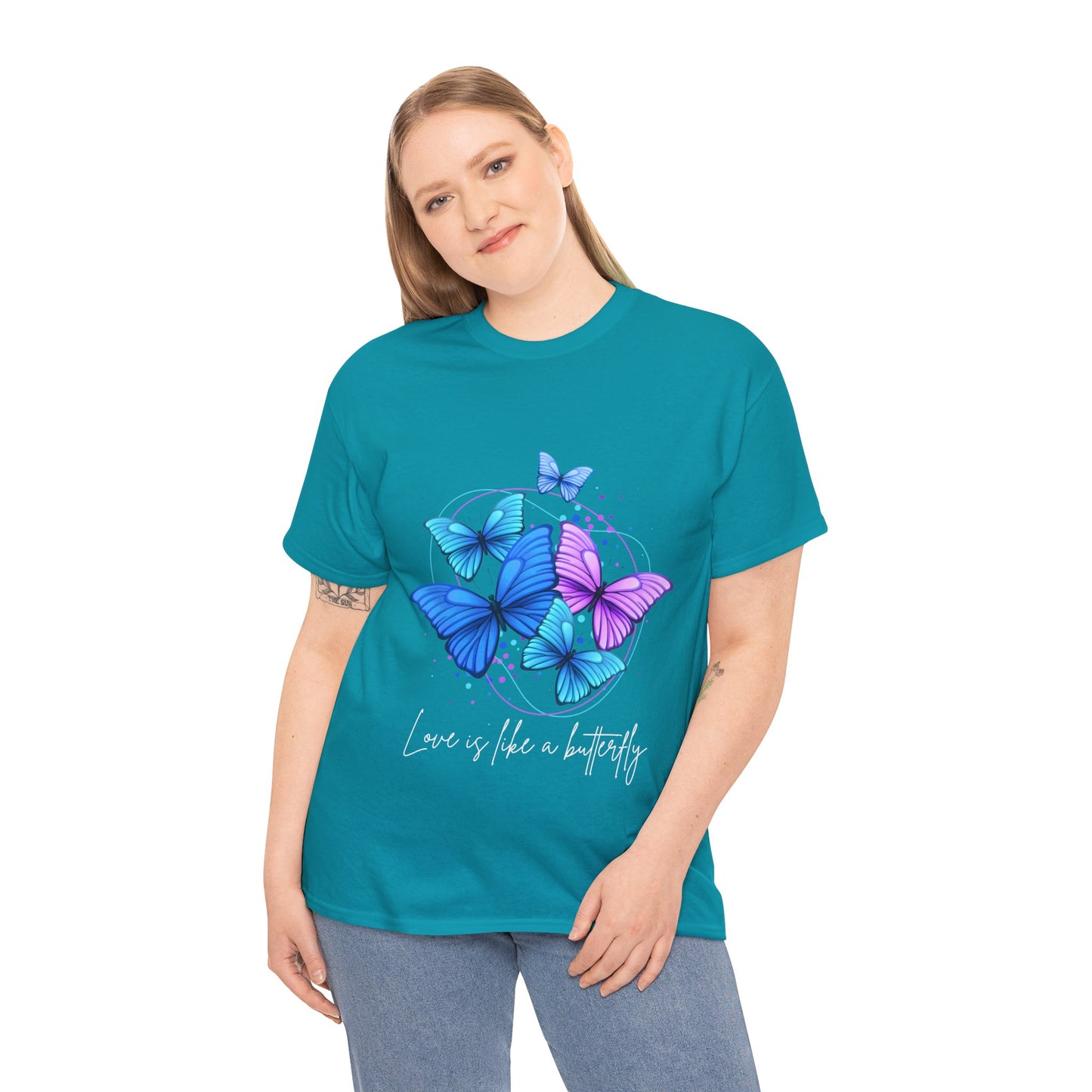 Love is Like a Butterfly Unisex Heavy Cotton Tee