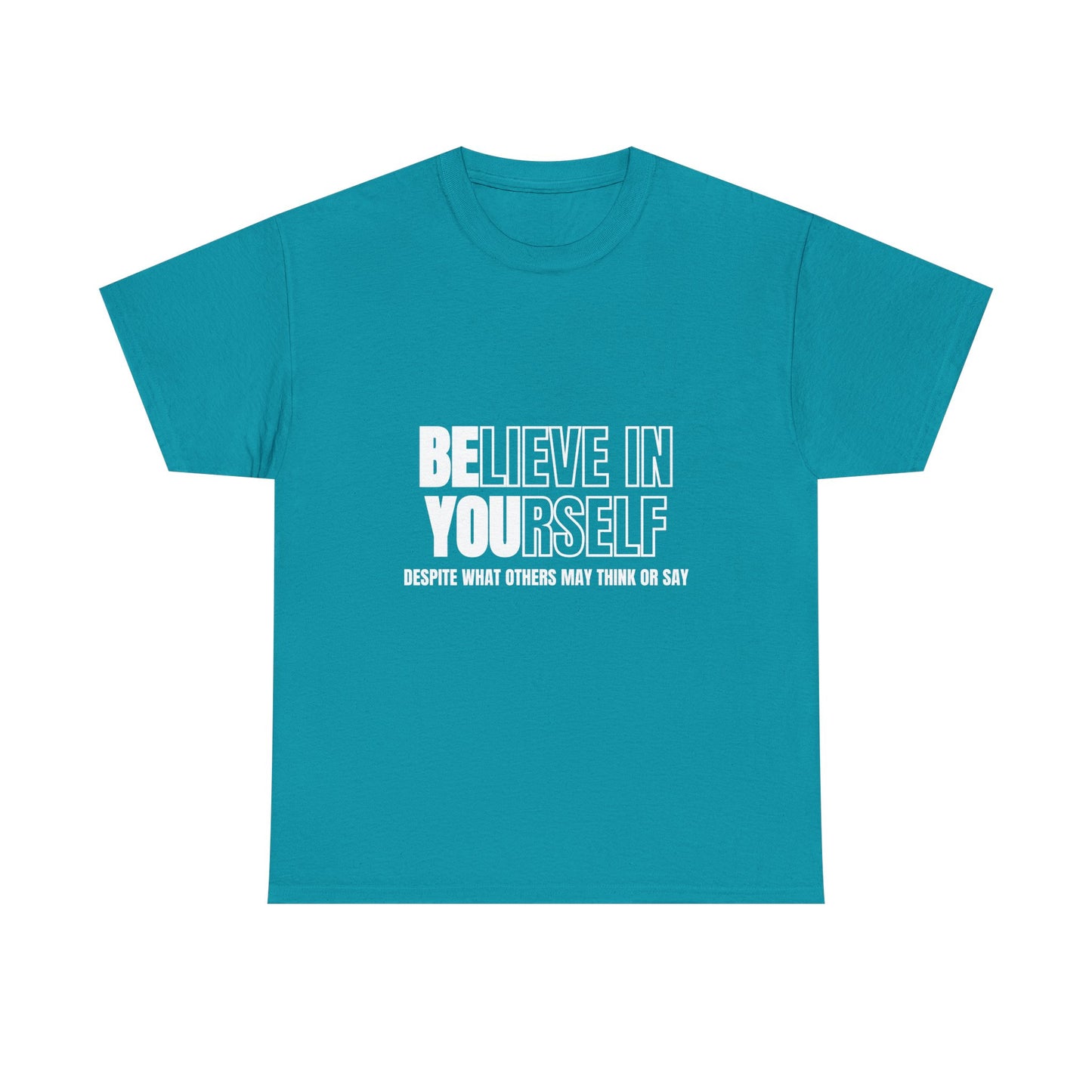 Inspirational Unisex Heavy Cotton Tee - Believe in Yourself