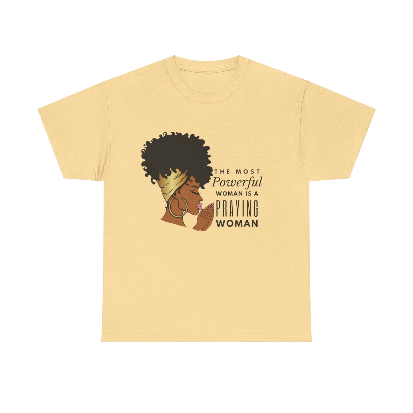 Praying Woman Unisex Heavy Cotton Tee