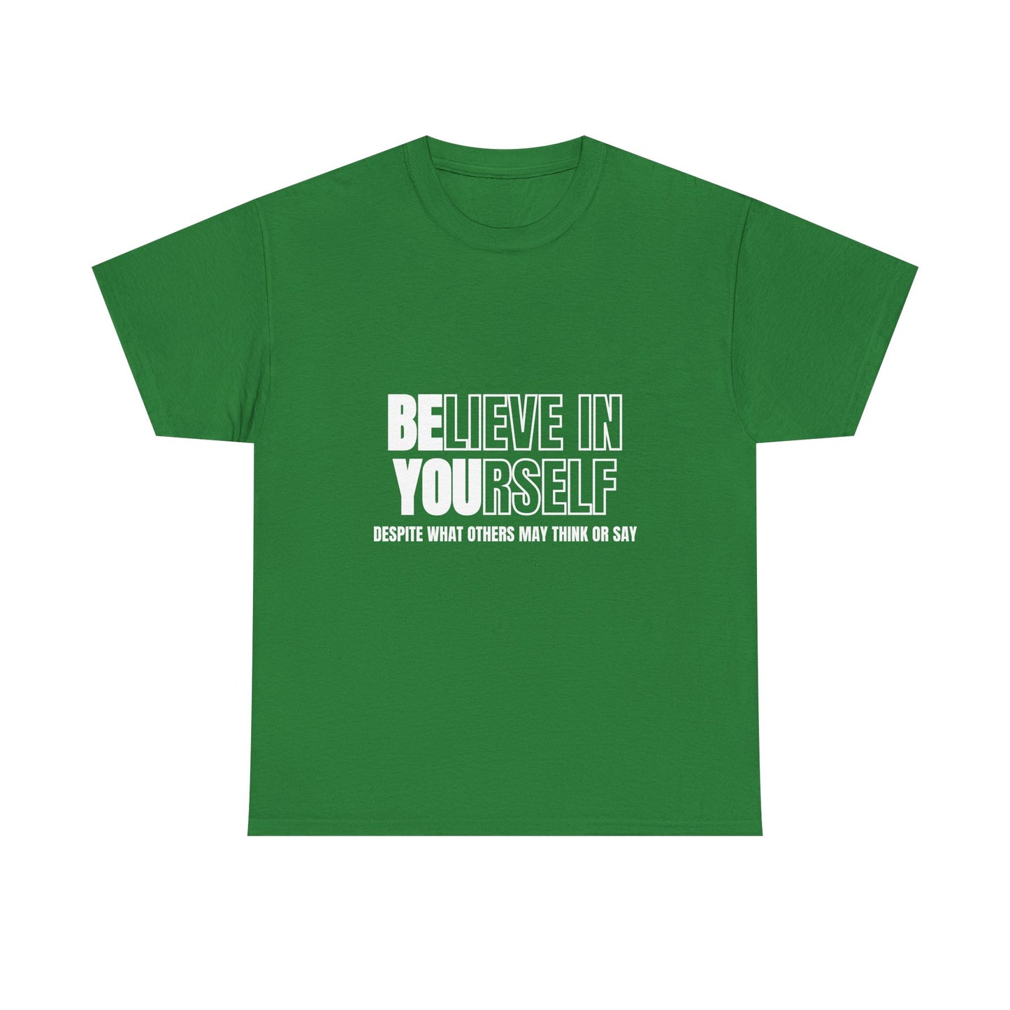 Inspirational Unisex Heavy Cotton Tee - Believe in Yourself