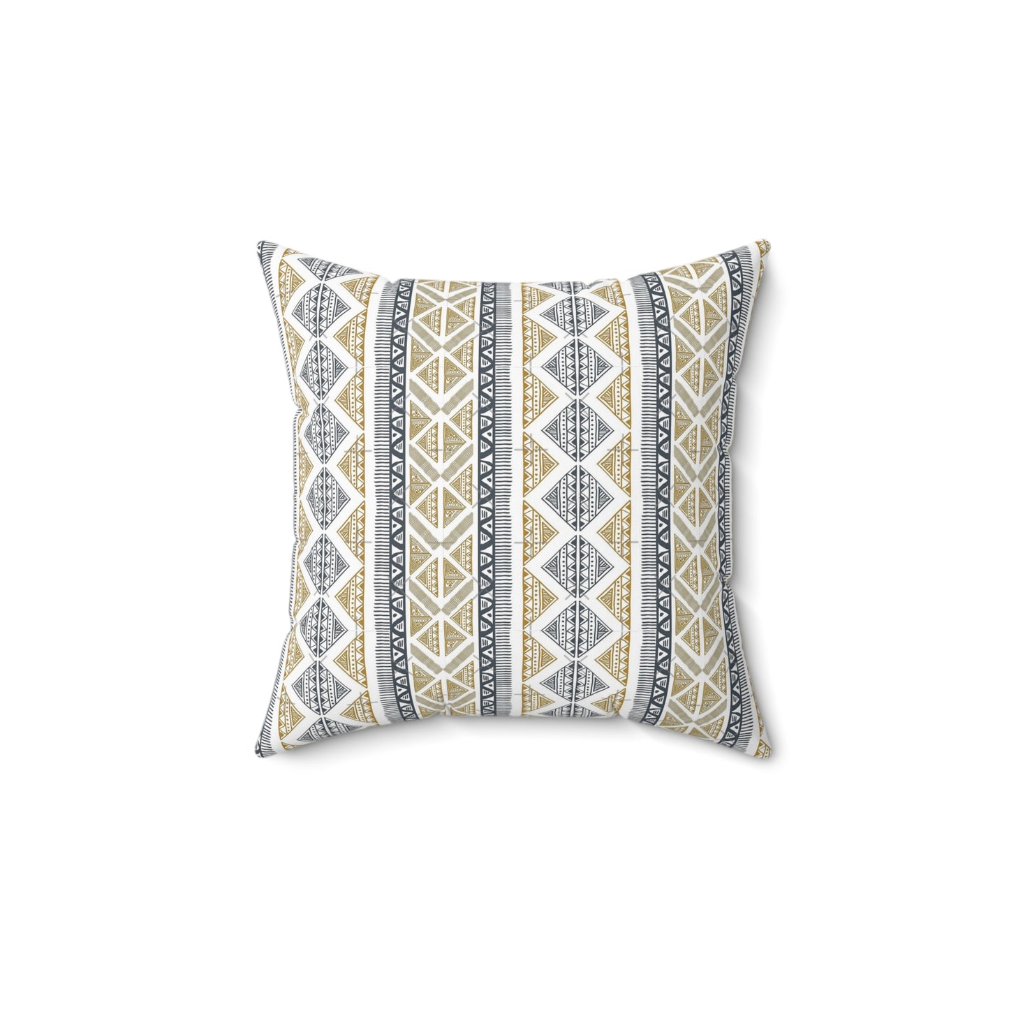 African Tribal Print Faux Suede Square Pillow