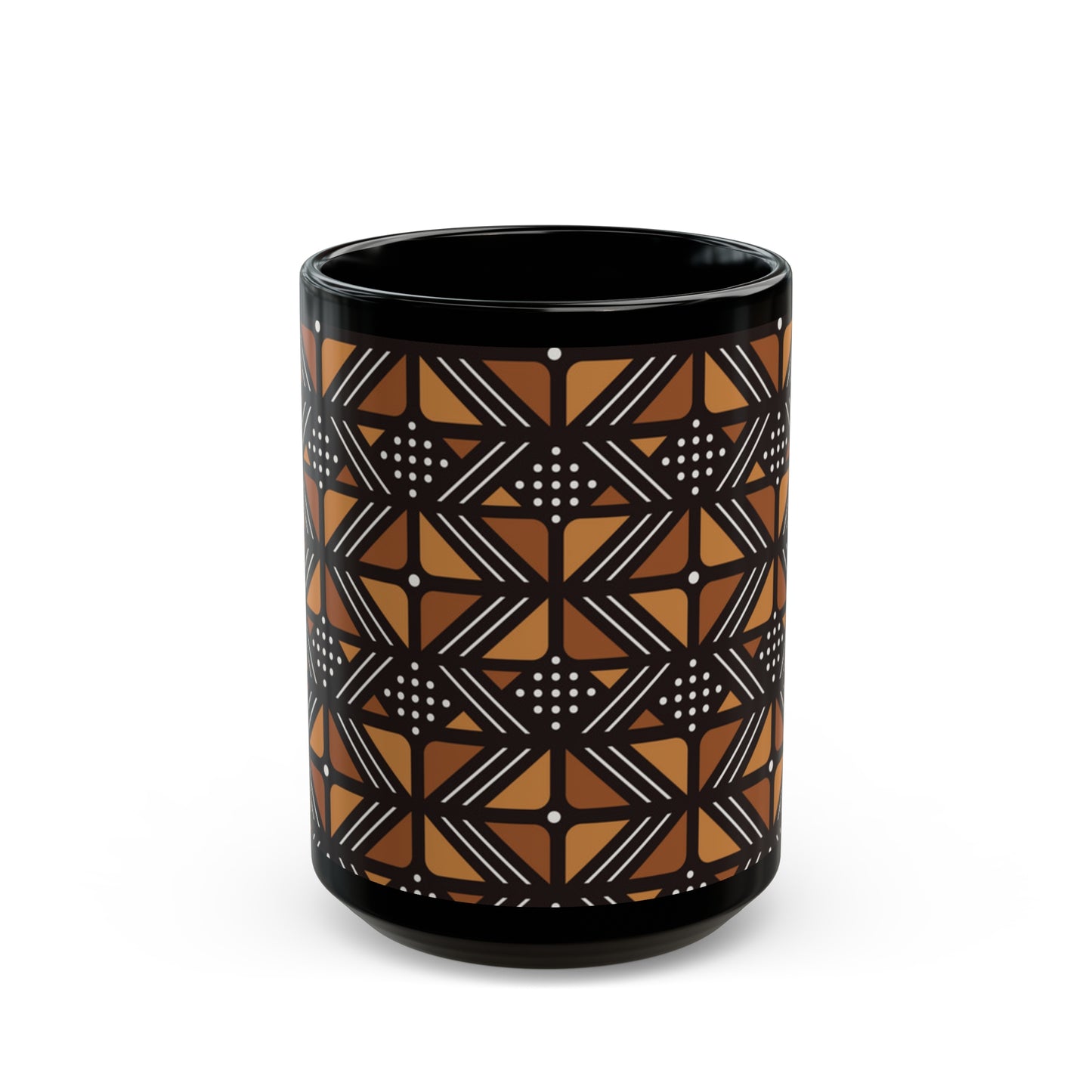 Kente Print Black Mug (11oz, 15oz)