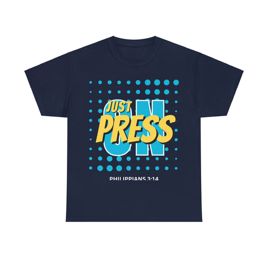 Just Press On Unisex Heavy Cotton Tee