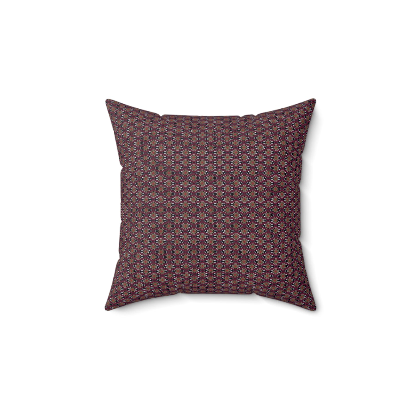 African Print Faux Suede Square Pillow