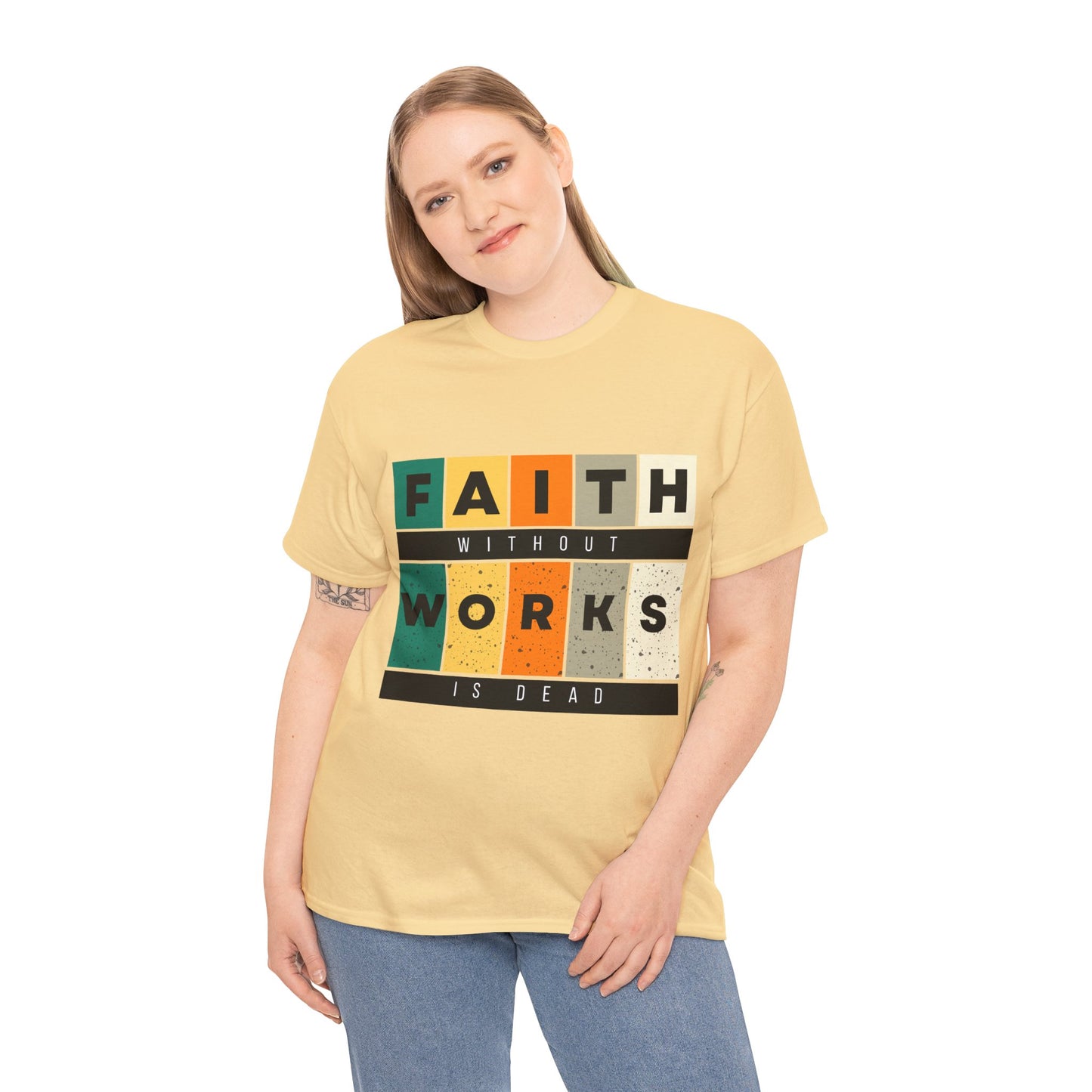 Faith Without Works Unisex Heavy Cotton Tee