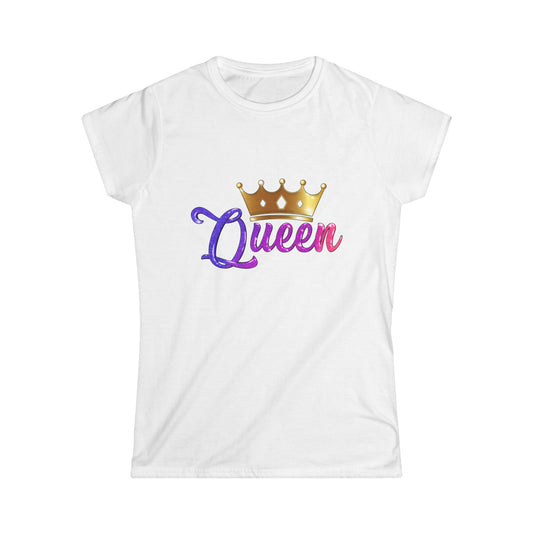 Queen Crown Women's Softstyle Tee - Celebrate Your Royalty